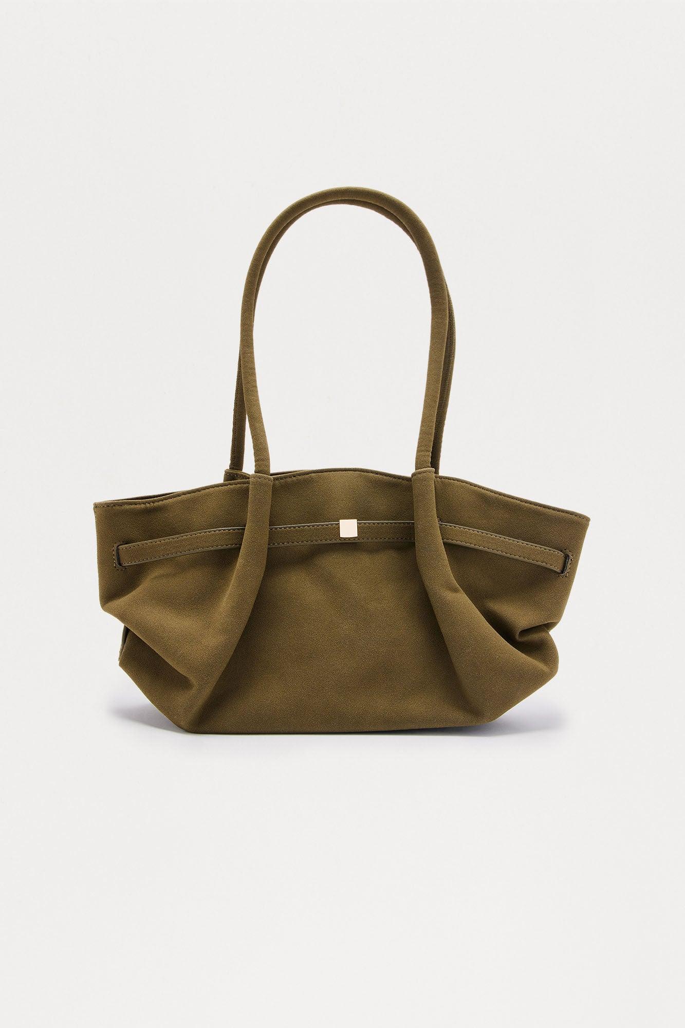 Carlington Faux Suede Shoulder Bag - Olive Female Product Image