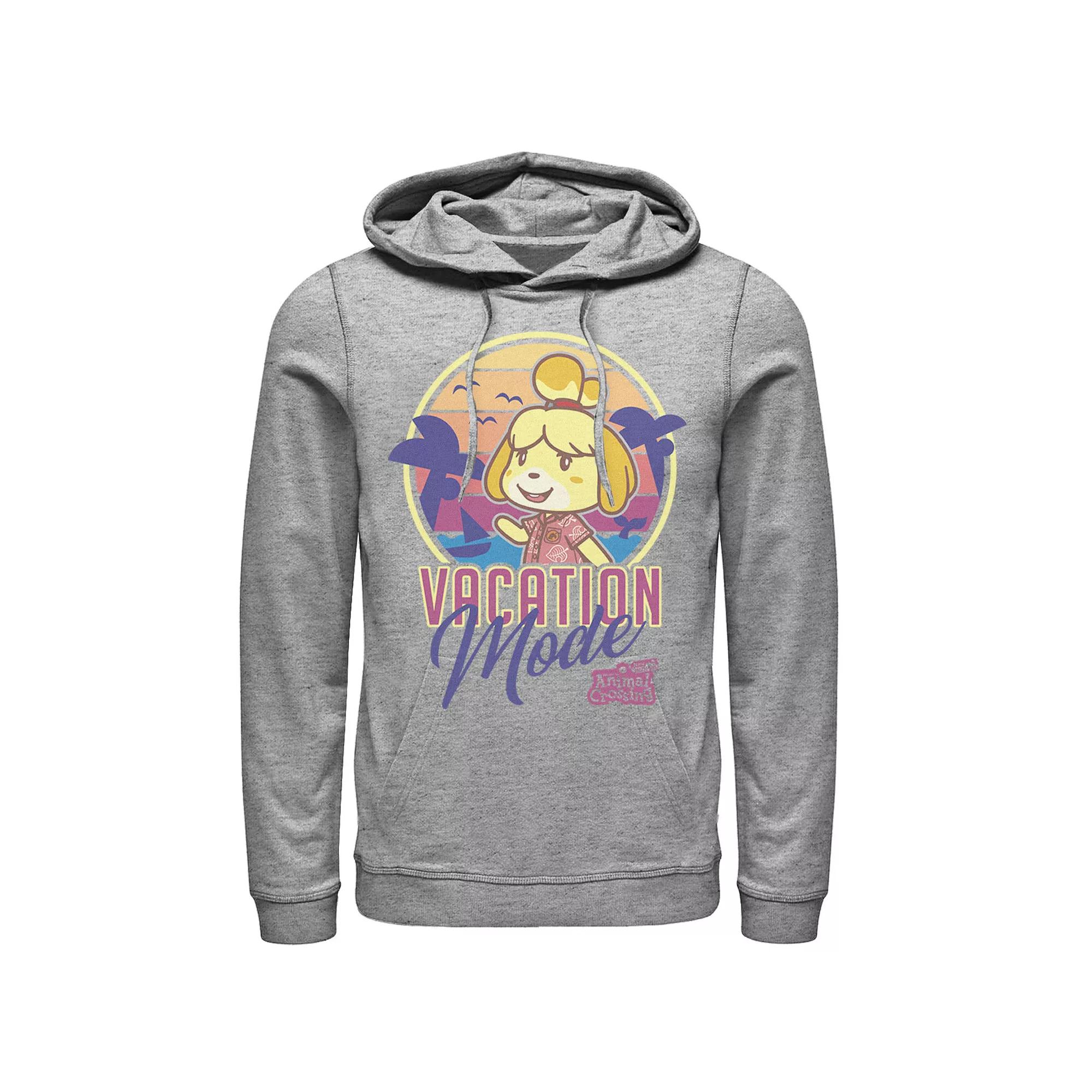 Men's Animal Crossing New Horizons Isabelle Vacation Mode Hoodie, Size: XXL, Athletic Grey Product Image