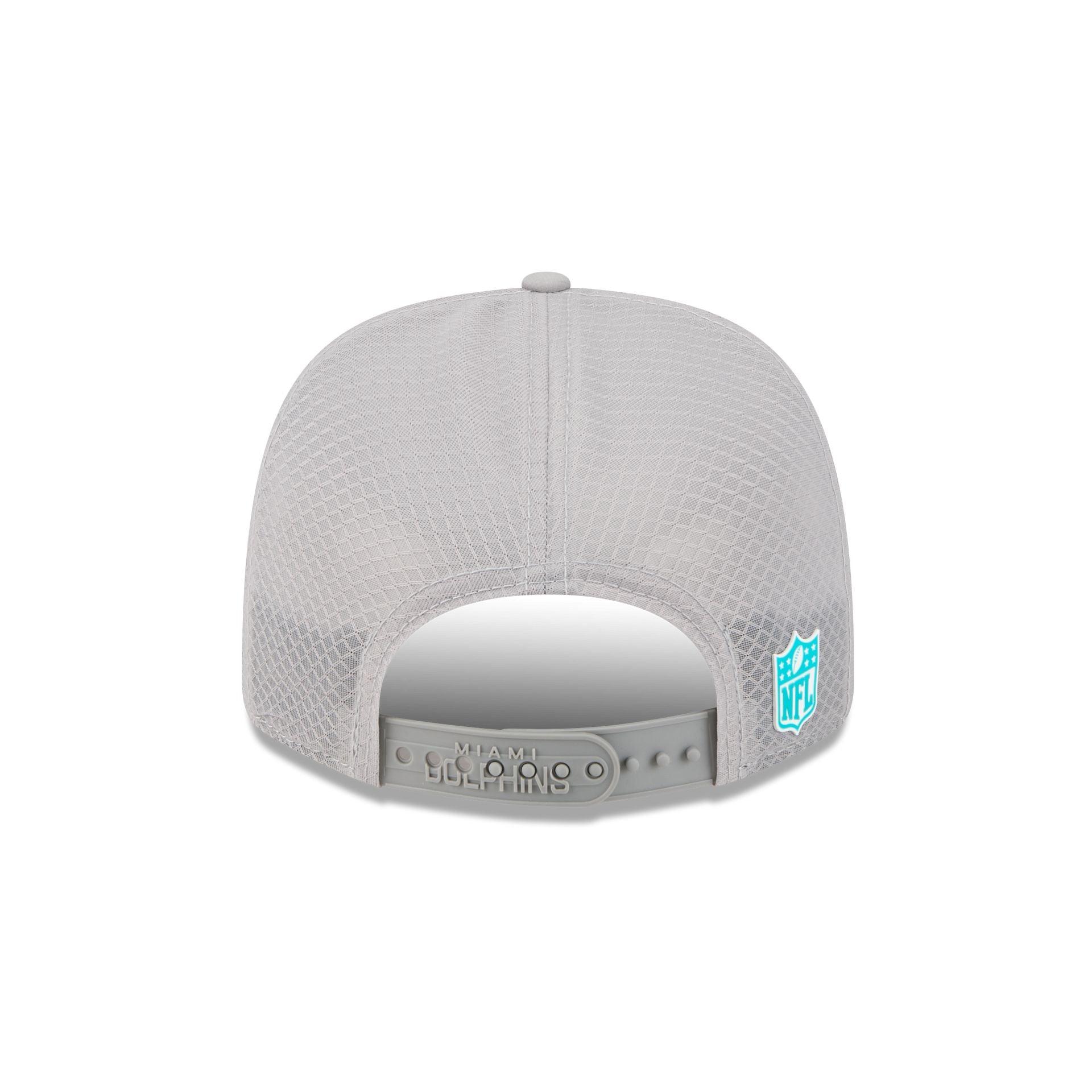 Miami Dolphins 2025 Sideline Hot Weather Gray 9SEVENTY Trucker Hat Male Product Image