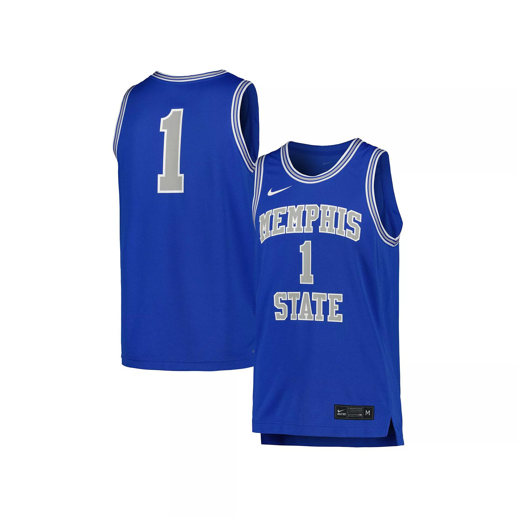 Men's Nike Royal Memphis Tigers Replica Basketball Jersey, Size: Medium, Blue Product Image