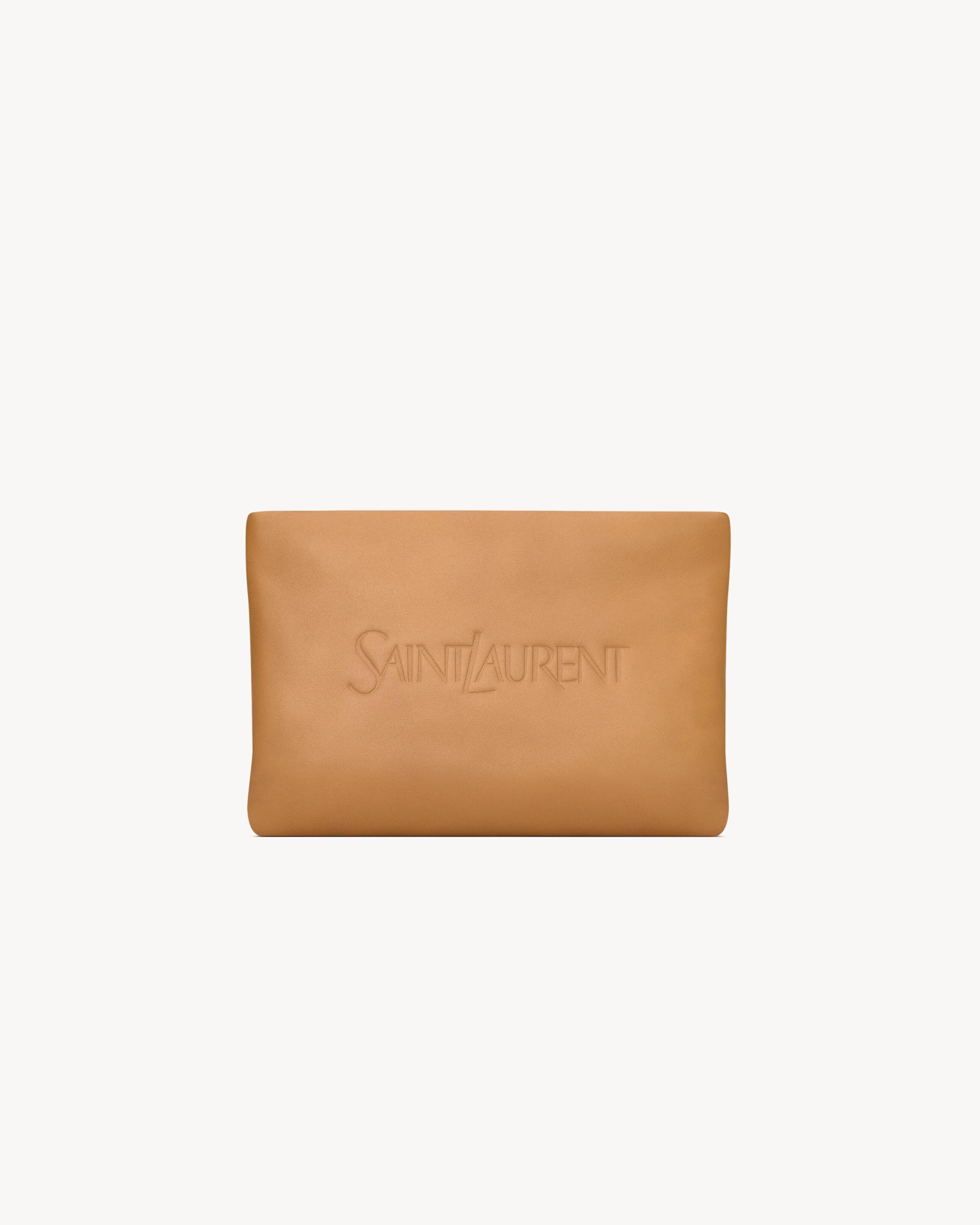 SAINT LAURENT PARIS FRAGMENTS card case in shiny leather Product Image