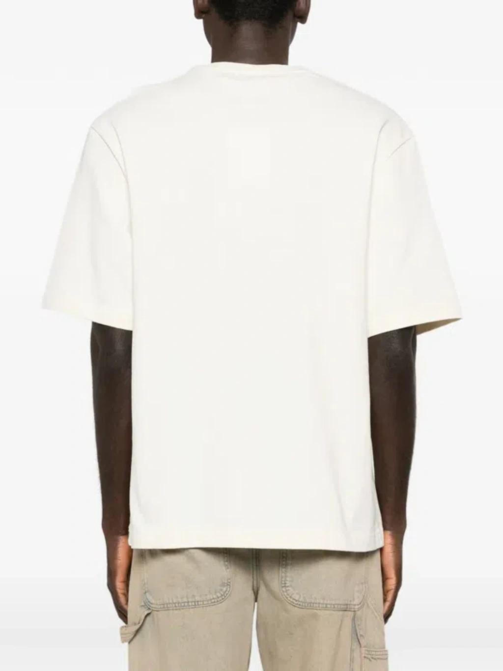 JACQUEMUS Graphic Print Crew Neck Short Sleeve T-shirt In White Product Image