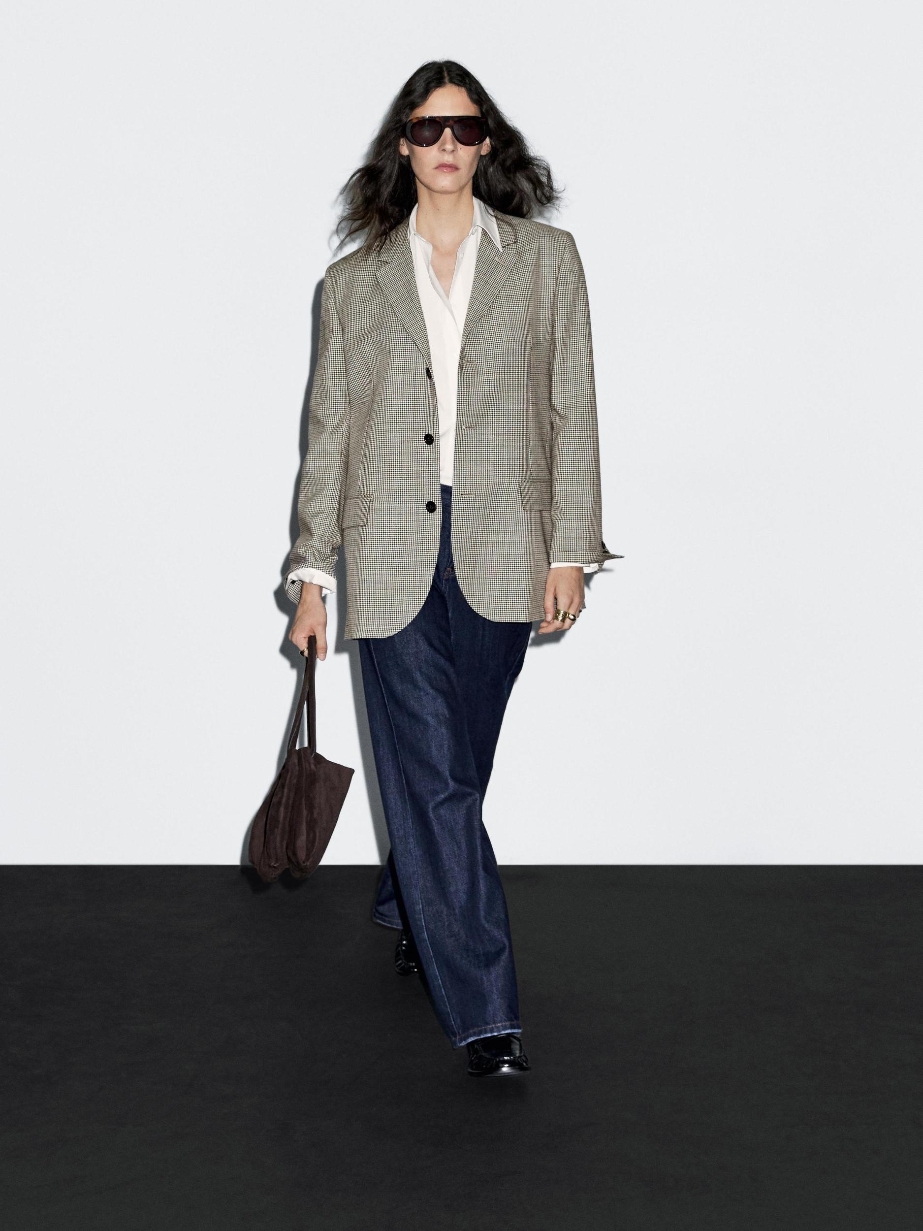 100% wool houndstooth blazer Product Image