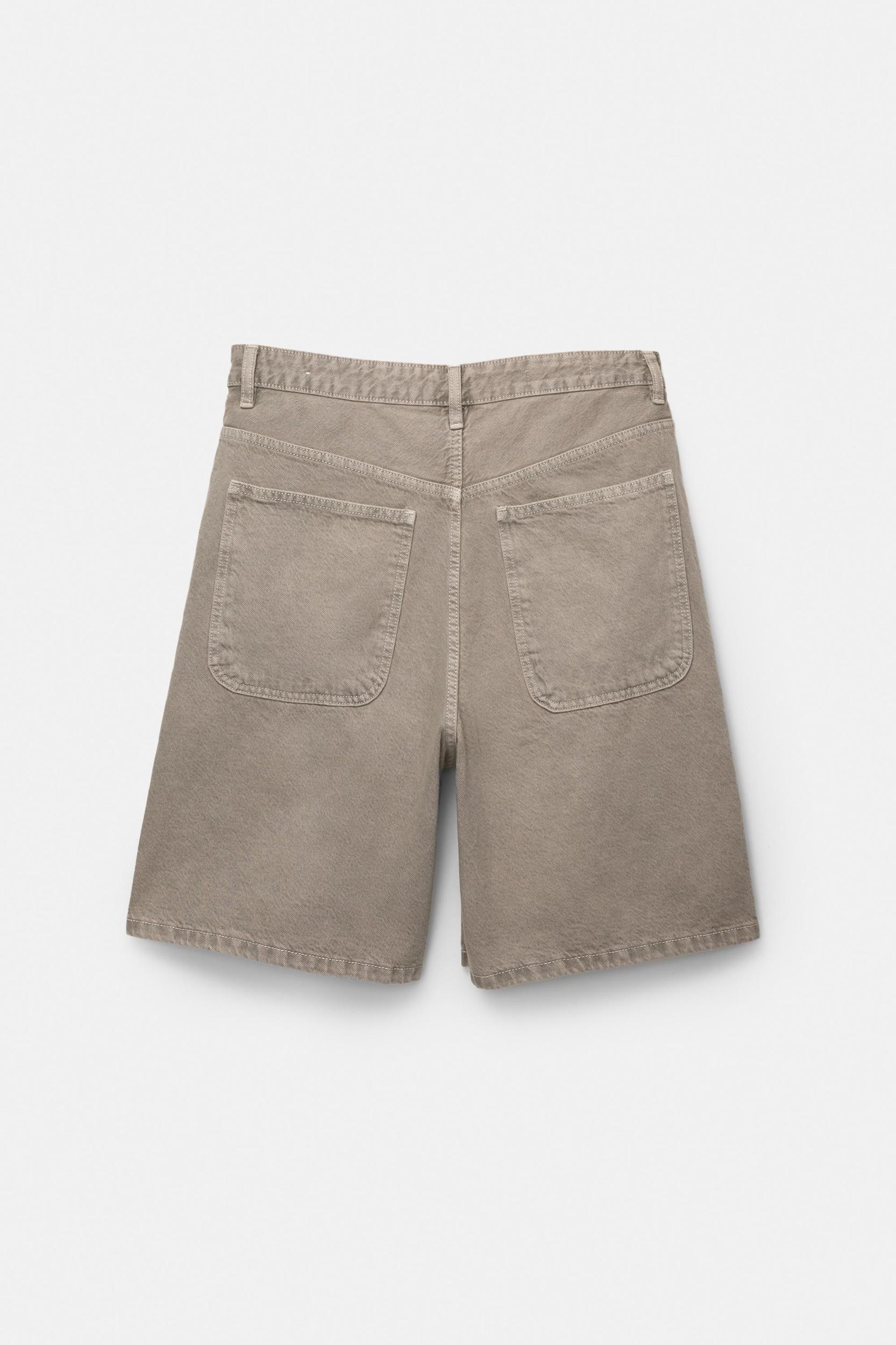 Baggy denim Bermuda shorts Product Image