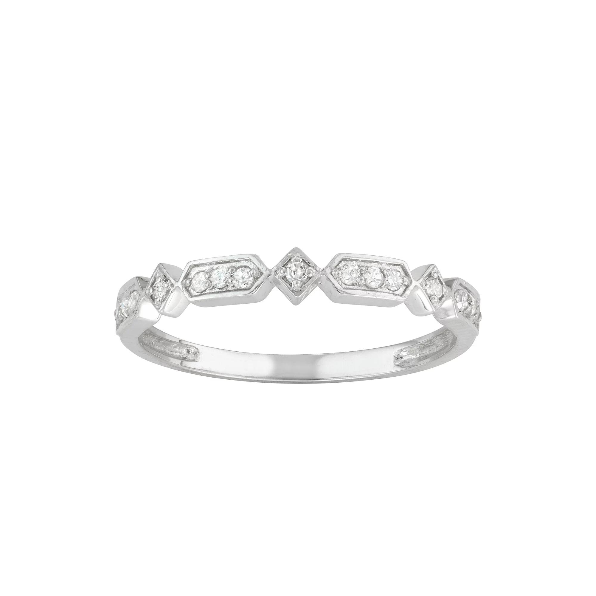 Tiara 10k White Gold 1/8 Carat T.W. Diamond Ring, Women's, Size: 5, 10k Whitegold Product Image