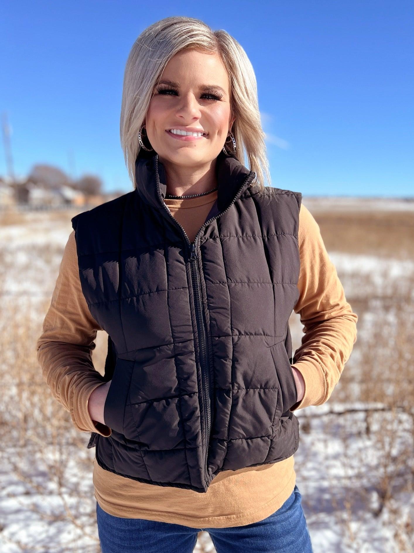 Solid Quilted Puff Zip Up Vest - 2 Colors* Product Image