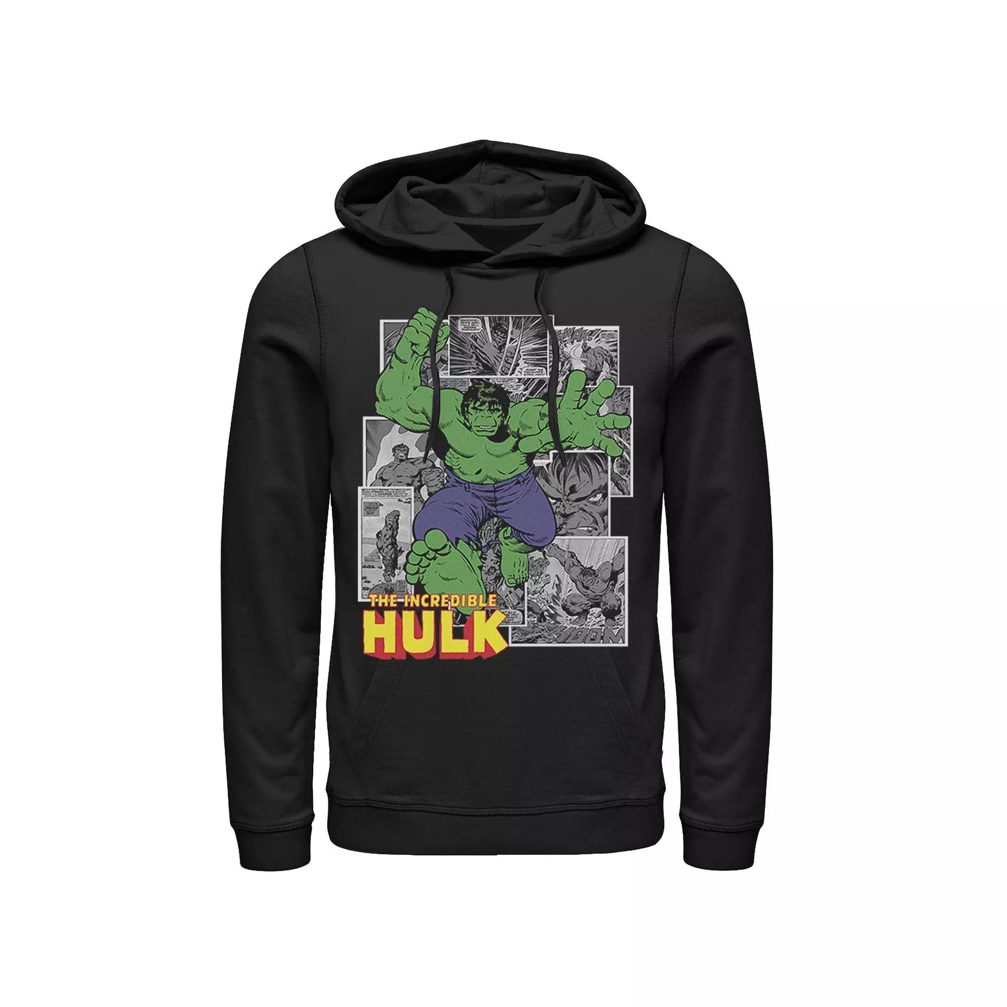 Men's Marvel Avengers The Incredible Hulk Comic Panel Portrait Graphic Hoodie,  Product Image
