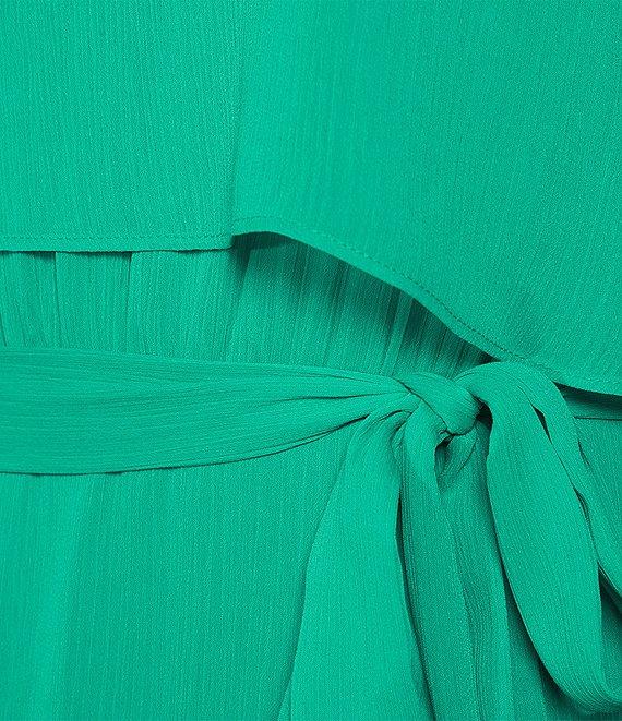 Moda Tara Boat Neck Tie Waist High-Low Hem Wrap Maxi Dress Product Image