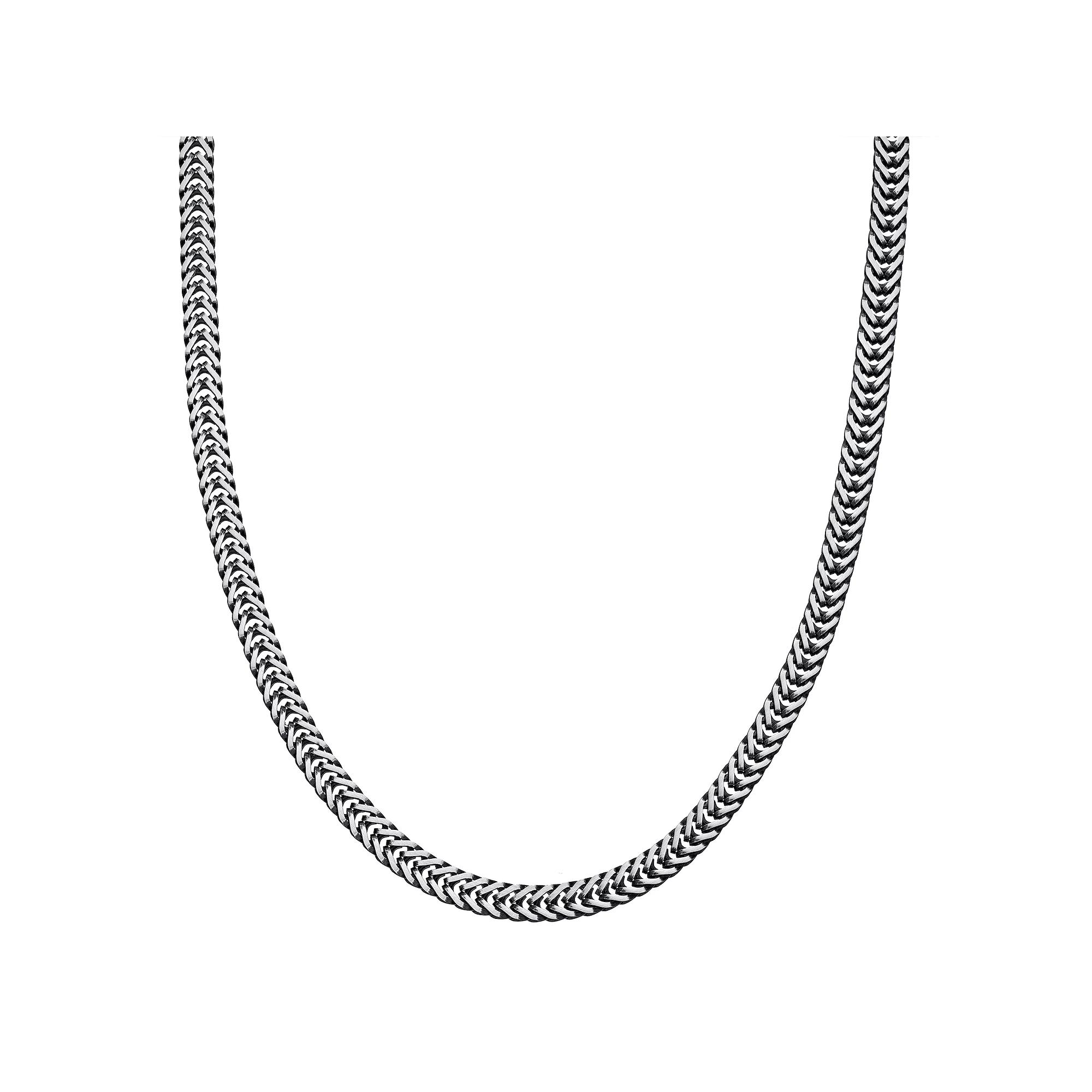 Men's LYNX Stainless Steel Snake Chain Necklace, Size: 18", Black Tone Product Image