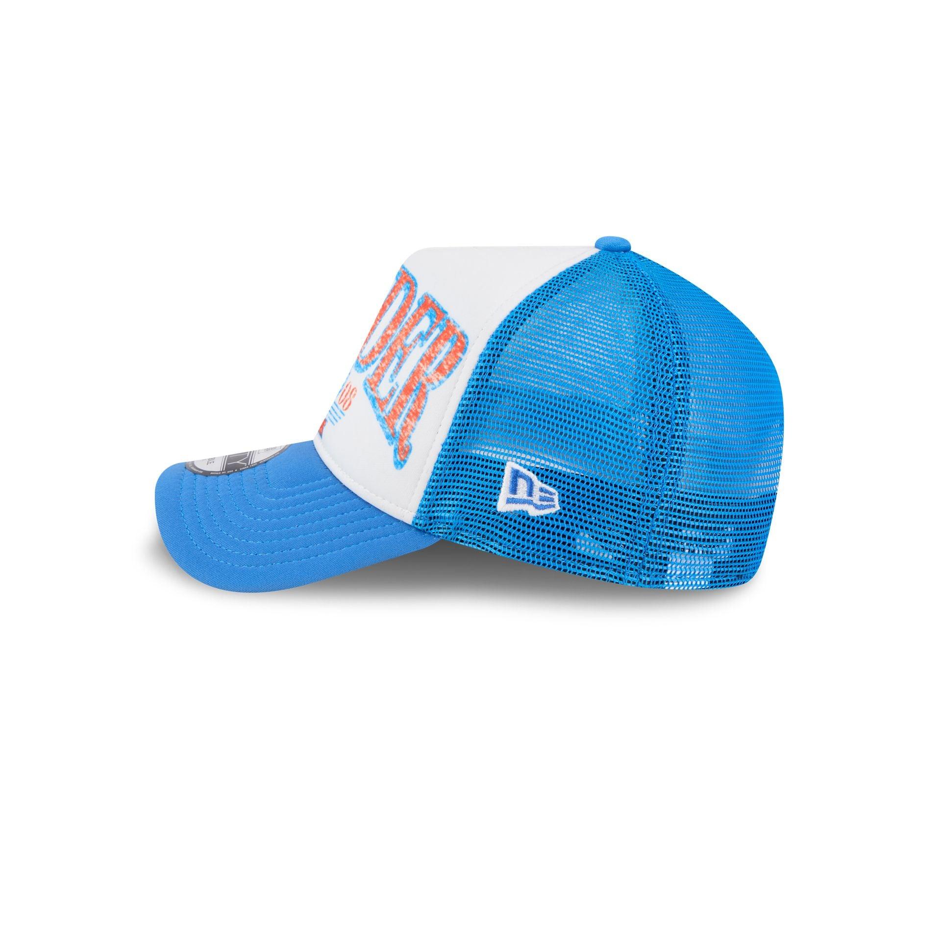 Oklahoma City Thunder Distressed 9FORTY A-Frame Trucker Hat Male Product Image