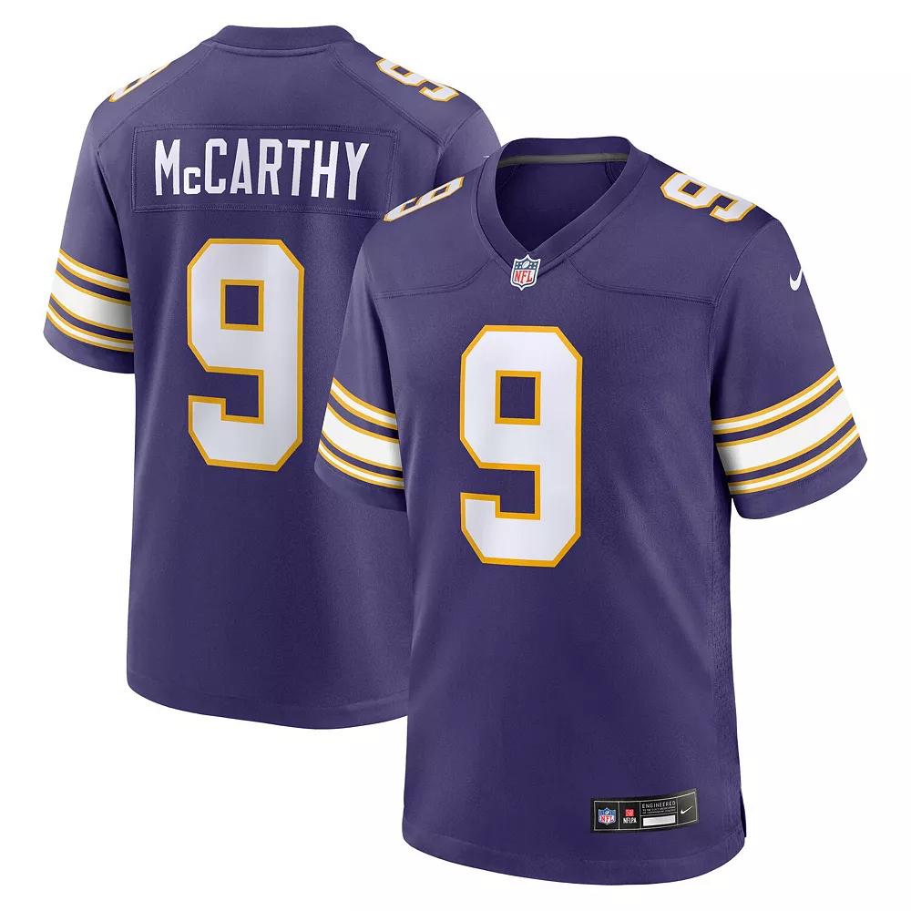 Men's Nike J.J. McCarthy Purple Minnesota Vikings 2nd Alternate 2024 NFL Draft First Round Pick Player Game Jersey, Size: Medium Product Image