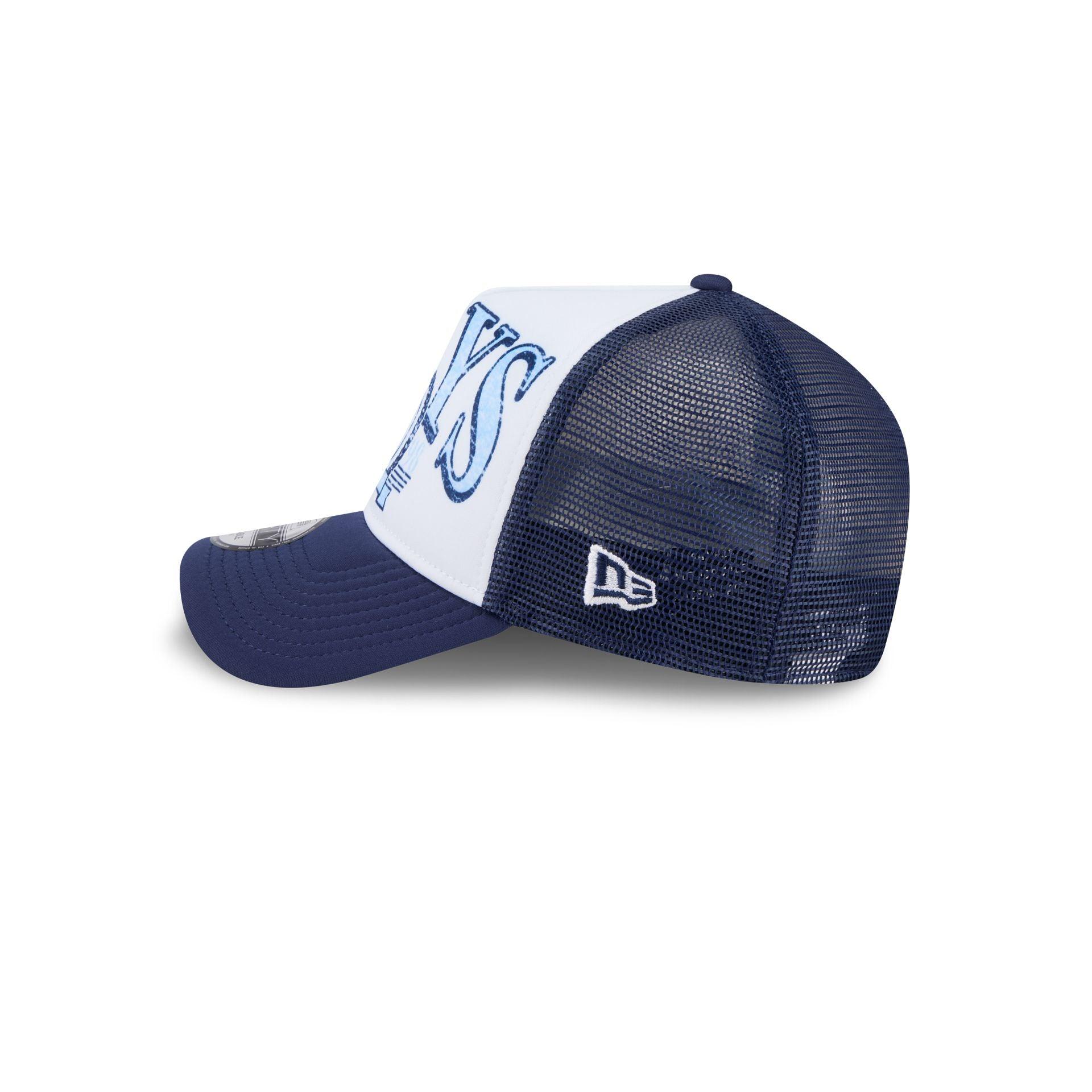 Tampa Bay Rays Distressed 9FORTY A-Frame Trucker Hat Male Product Image