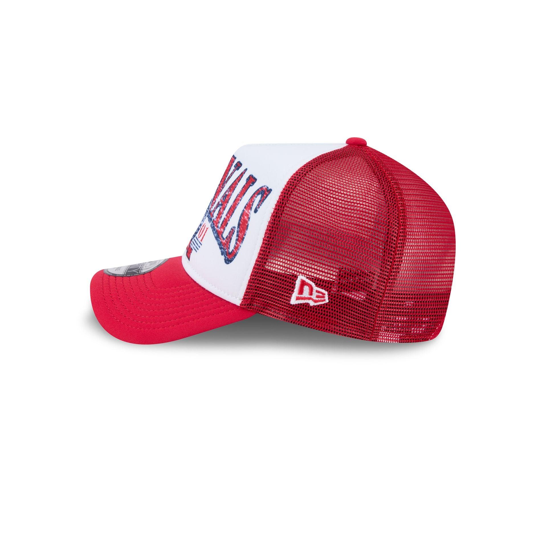 Los Angeles Angels Distressed 9FORTY A-Frame Trucker Hat Male Product Image