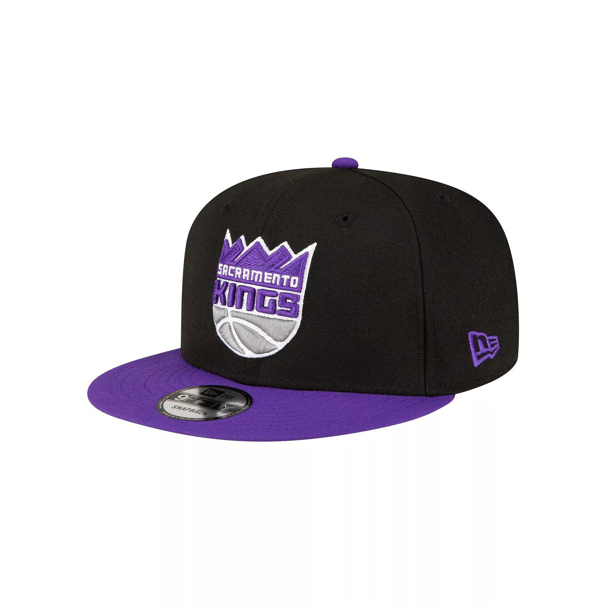 Men's New Era Black/Purple Sacramento Kings Official Team Color 2Tone 9FIFTY Snapback Hat, Kng Black Product Image