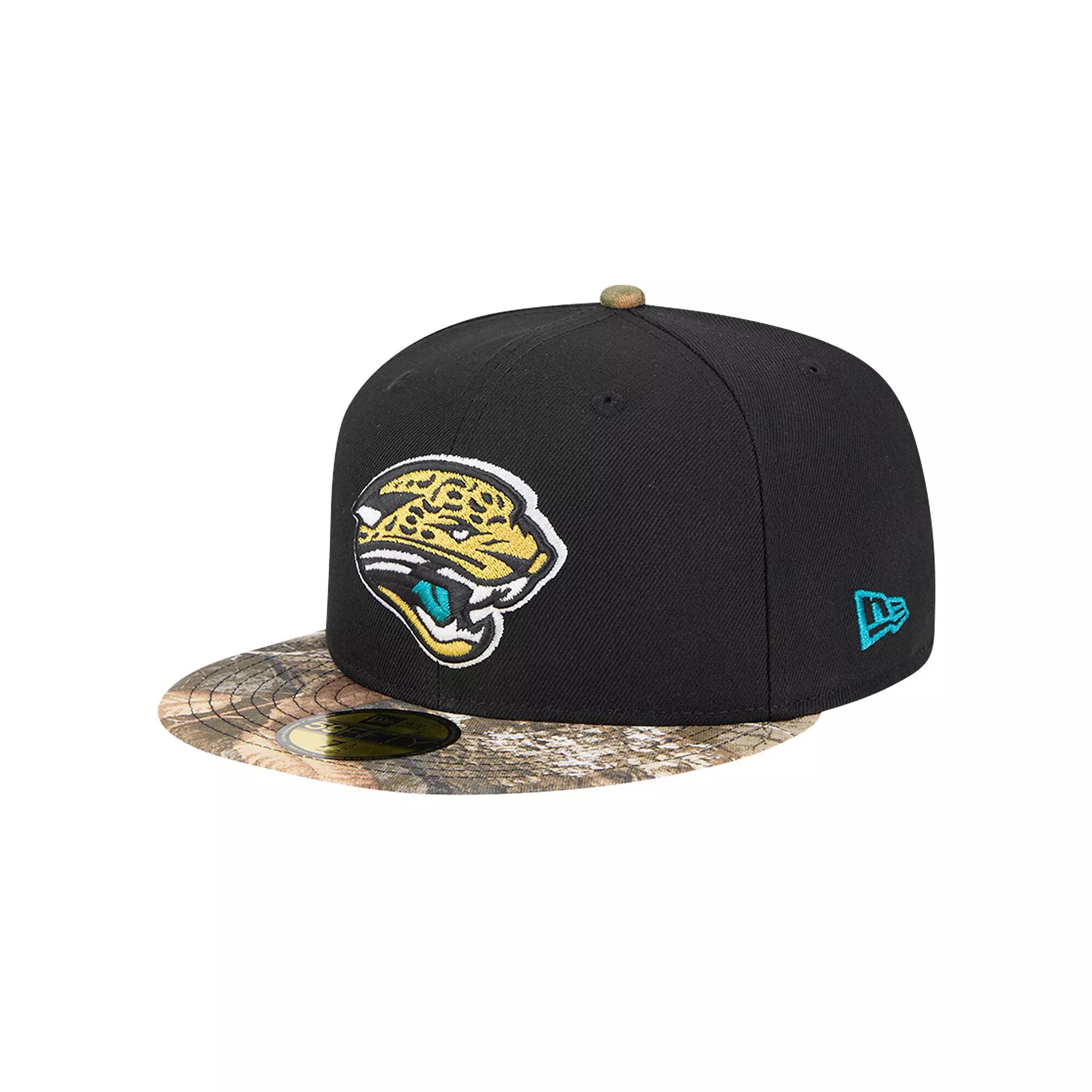 Men's New Era Black Jacksonville Jaguars Active Two-Tone Camo 59FIFTY Fitted Hat, Size: 7 5/8 Product Image