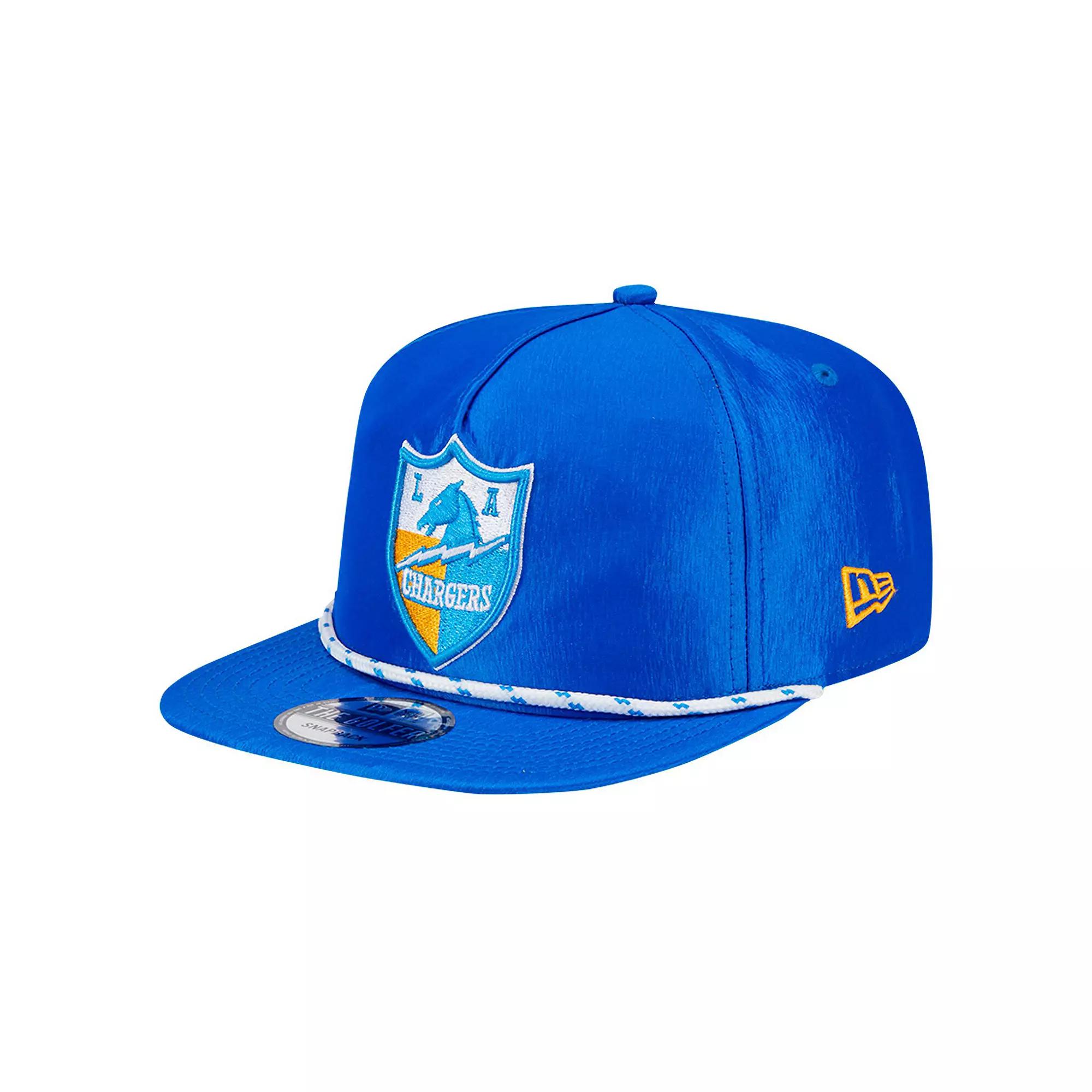 Men's New Era Royal Los Angeles Chargers Throwback Team Rope Golfer Snapback Hat, Blue Product Image