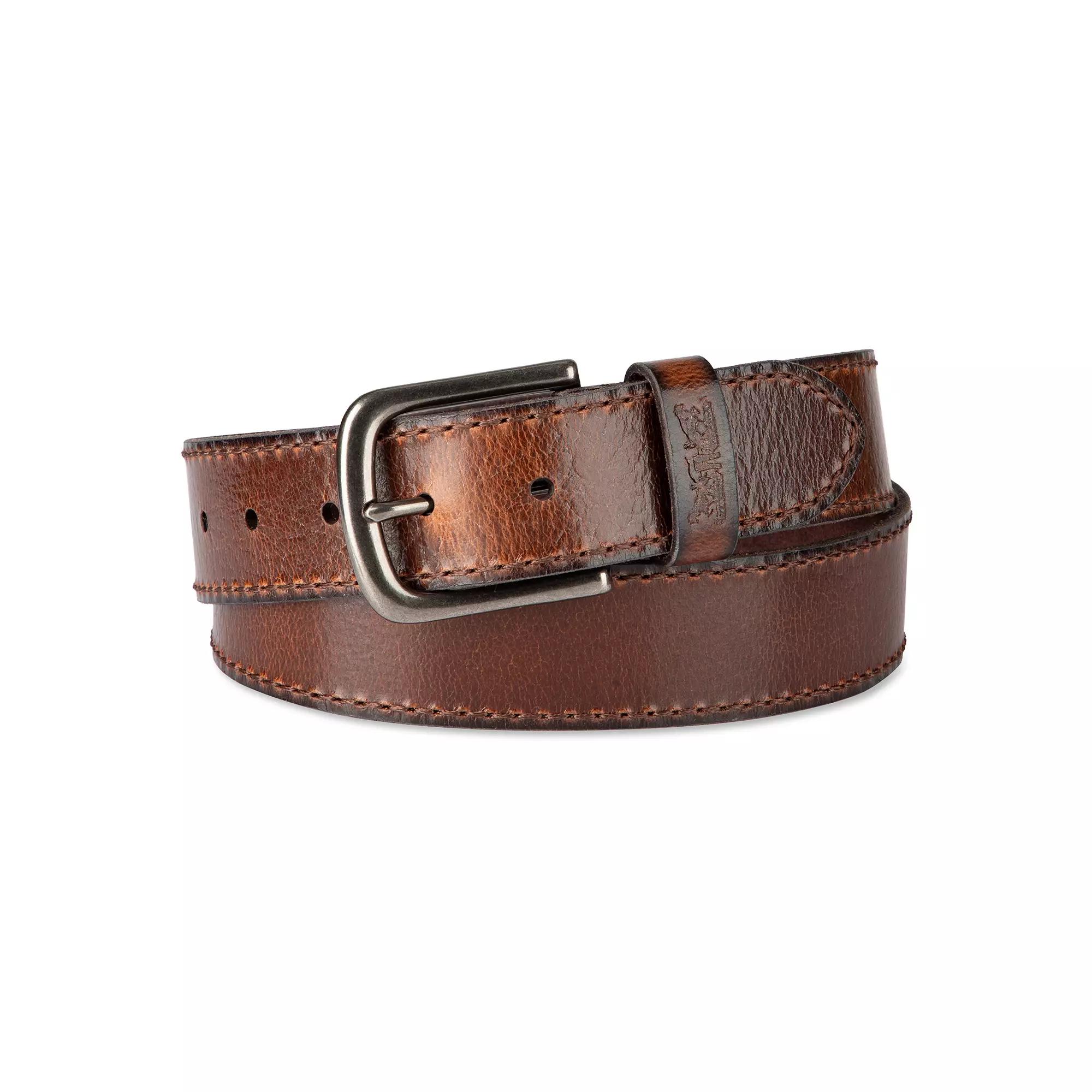 Mens Levis Casual Stitched Edge Leather Belt Product Image