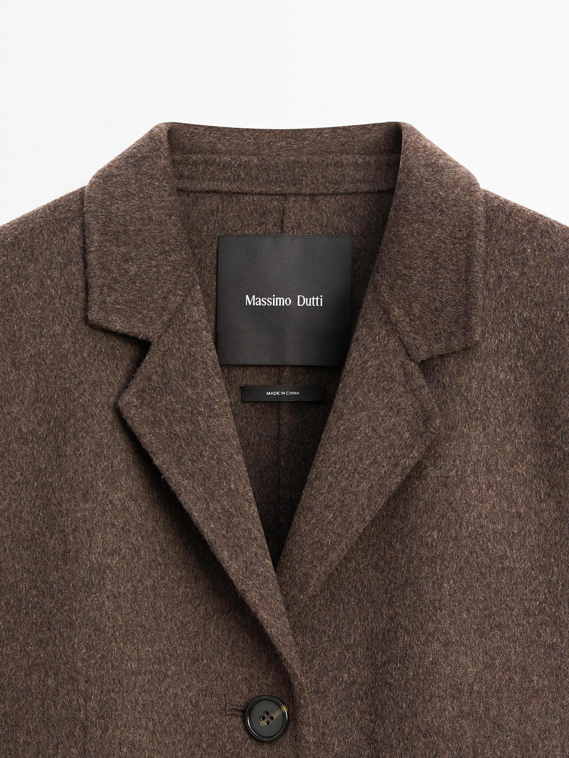 Wool blend blazer with tailored collar Product Image