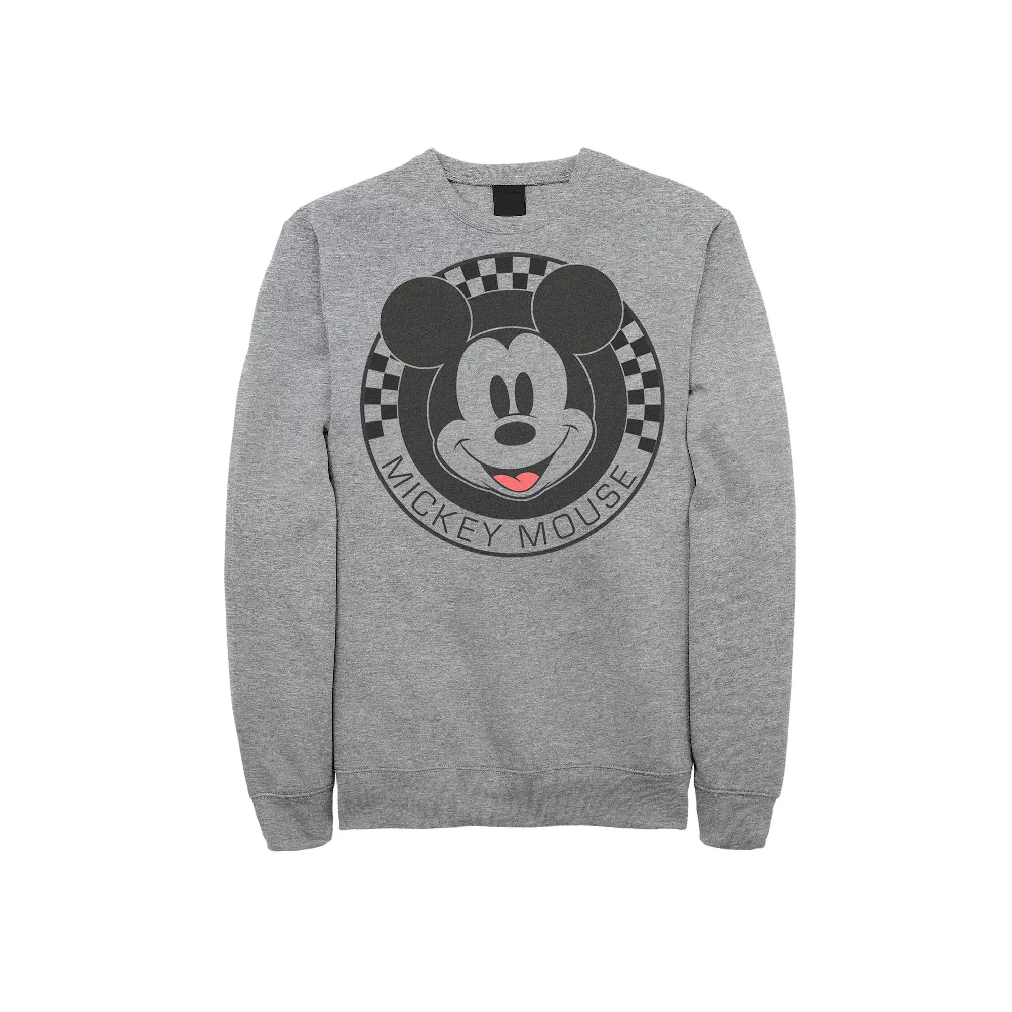 Men's Disney's Mickey And Friends Mickey Mouse Checkerboard Circle Sweatshirt,  Product Image