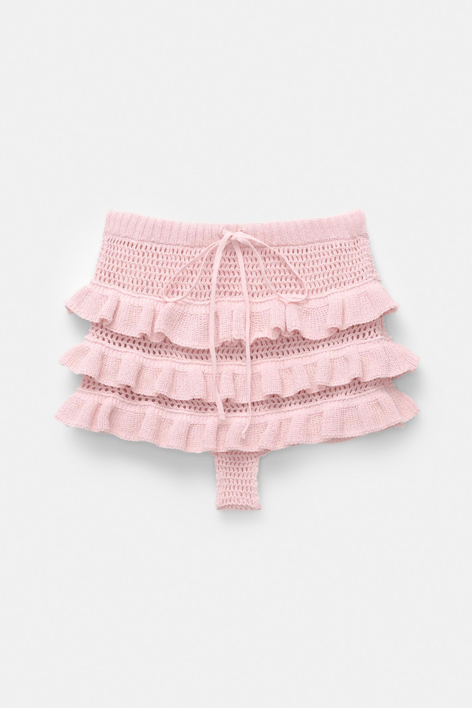 Crochet skort with ruffles Product Image