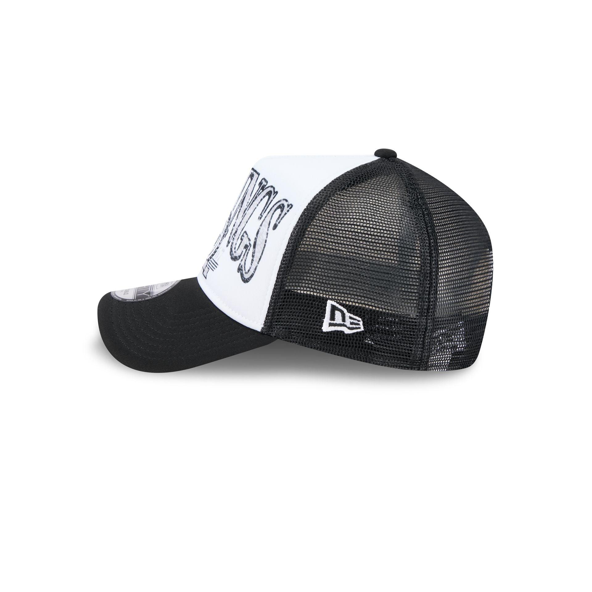 Los Angeles Kings Distressed 9FORTY A-Frame Trucker Hat Male Product Image