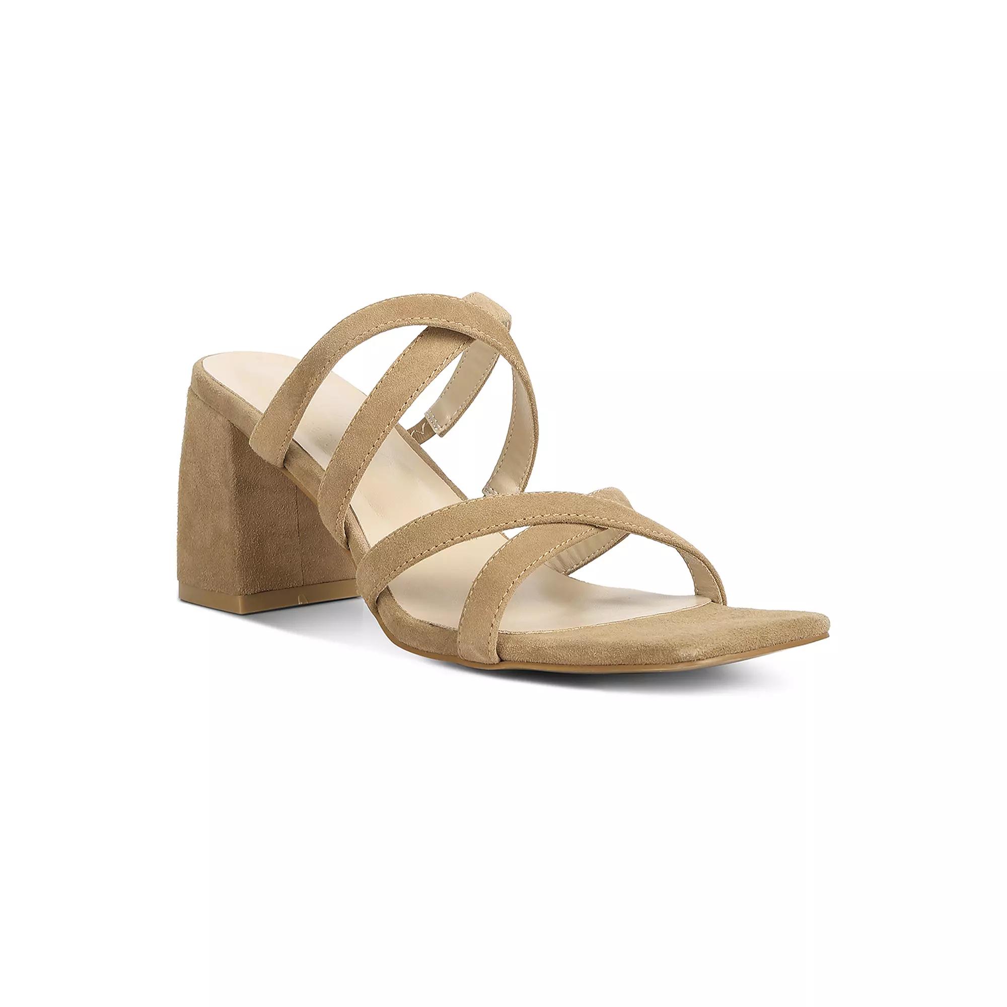 Rag & Co Valentina Women's Suede Strappy Block Heel Sandals,  Product Image