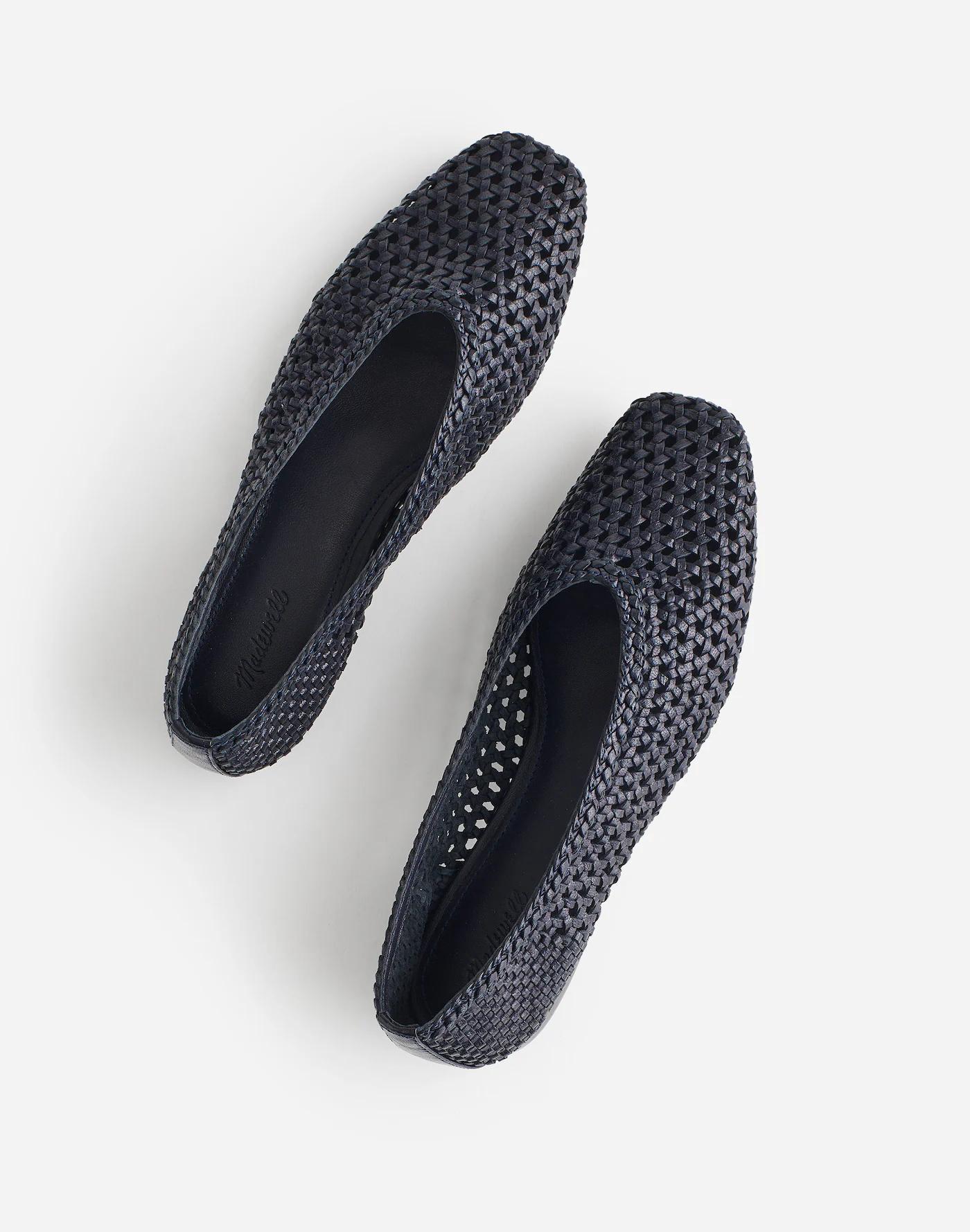 The Mylie Ballet Flat in Handwoven Leather Product Image