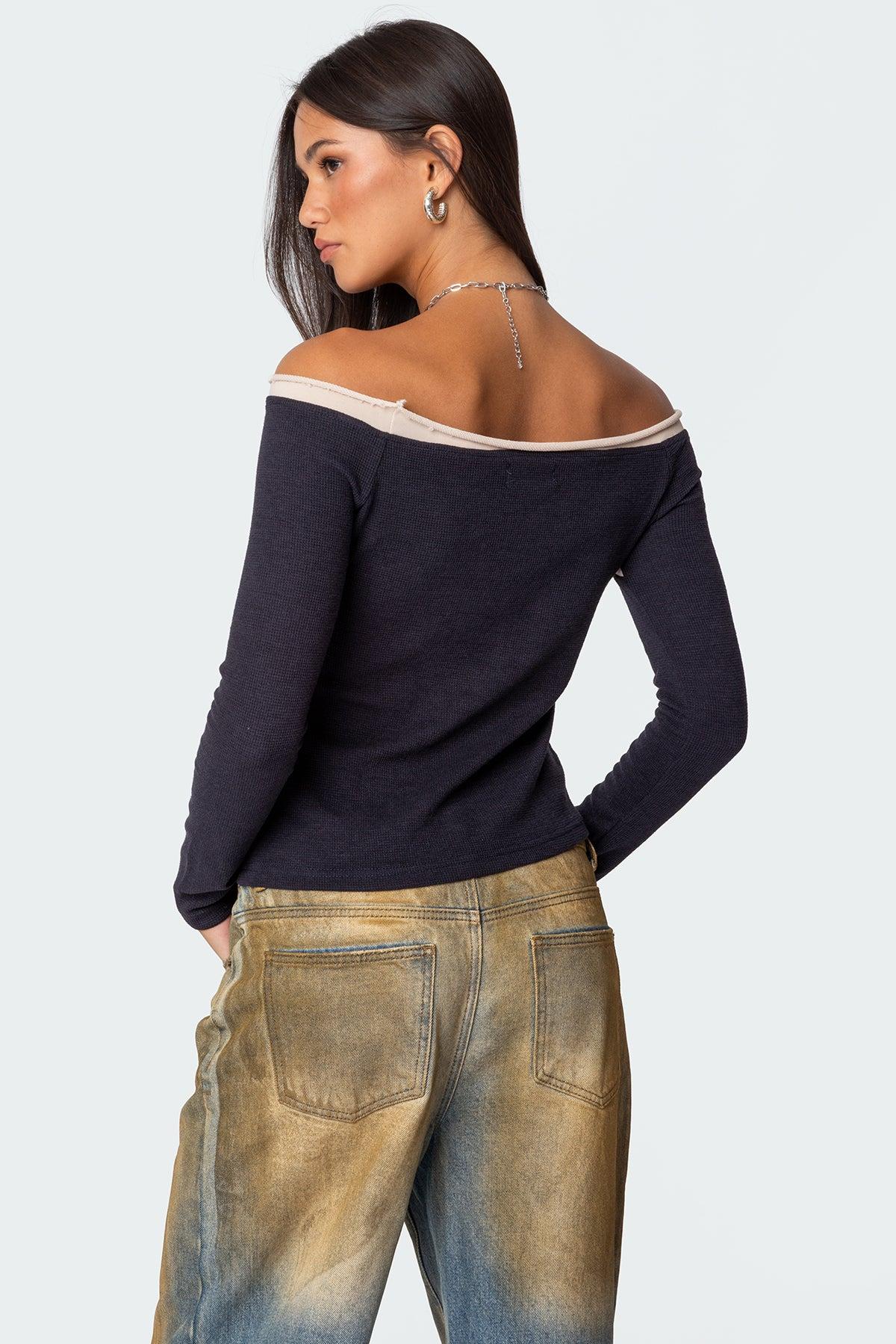 Off Shoulder Thermal Top Product Image