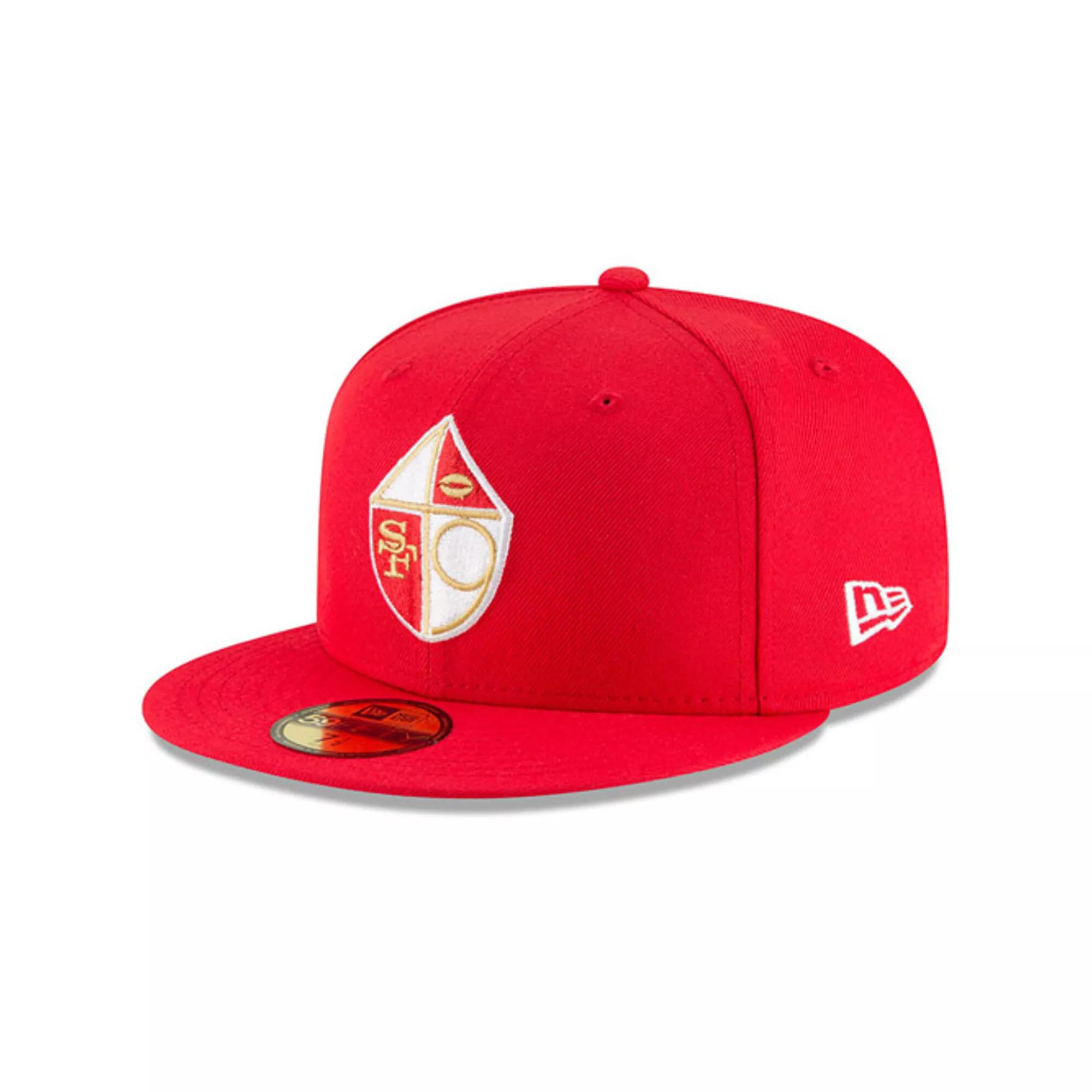 Men's New Era Scarlet San Francisco 49ers Omaha Throwback 59FIFTY Fitted Hat,  Product Image