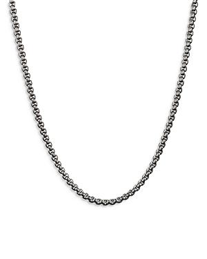 David Yurman Gray Titanium & Stainless Steel Small Box Chain Necklace, 18 Product Image