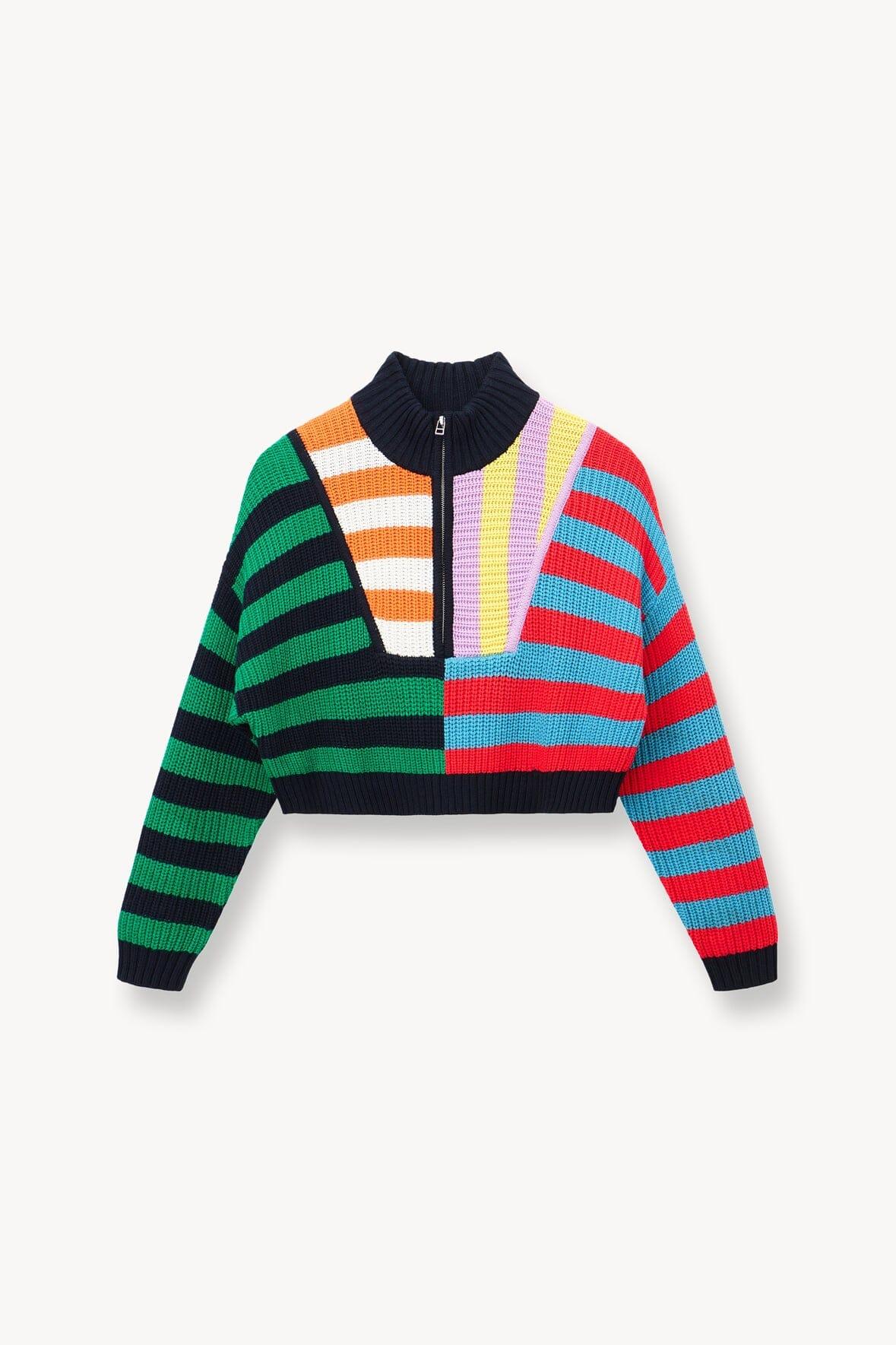 CROPPED HAMPTON SWEATER | CABANA STRIPE MULTI Product Image