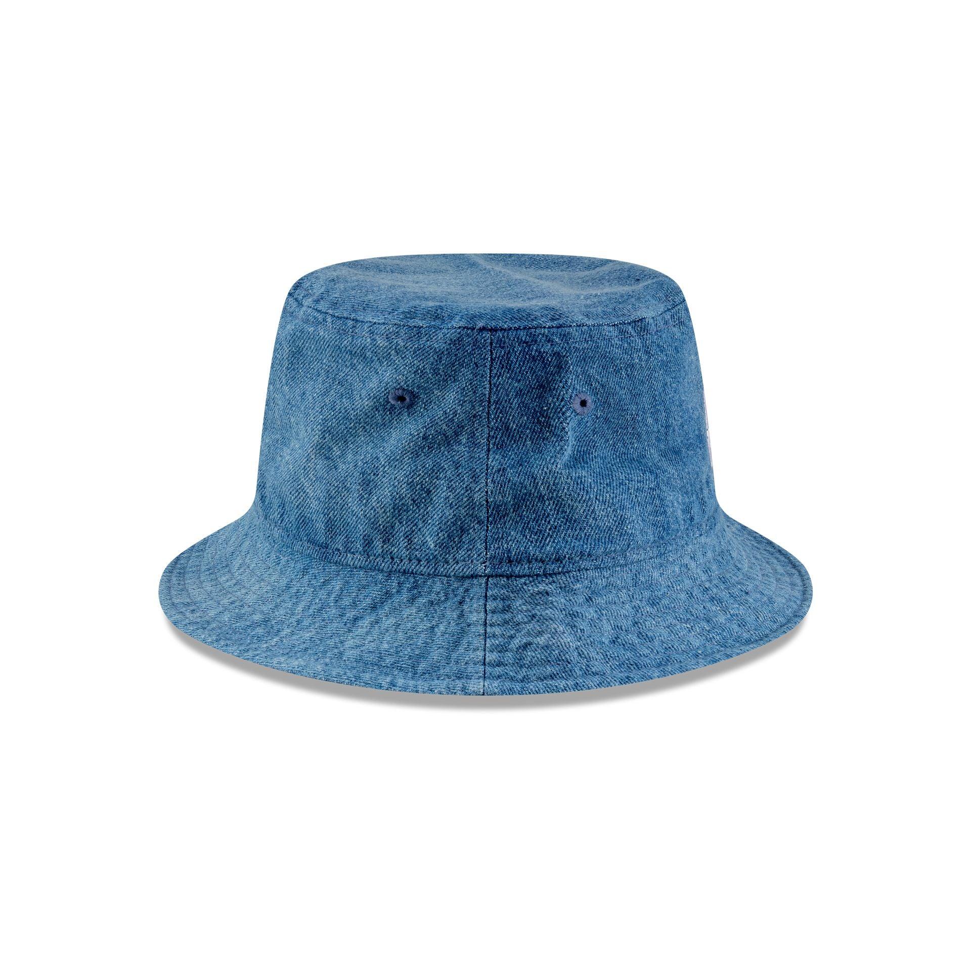 New Era Cap Square Logo Indigo Denim Bucket Hat Male Product Image