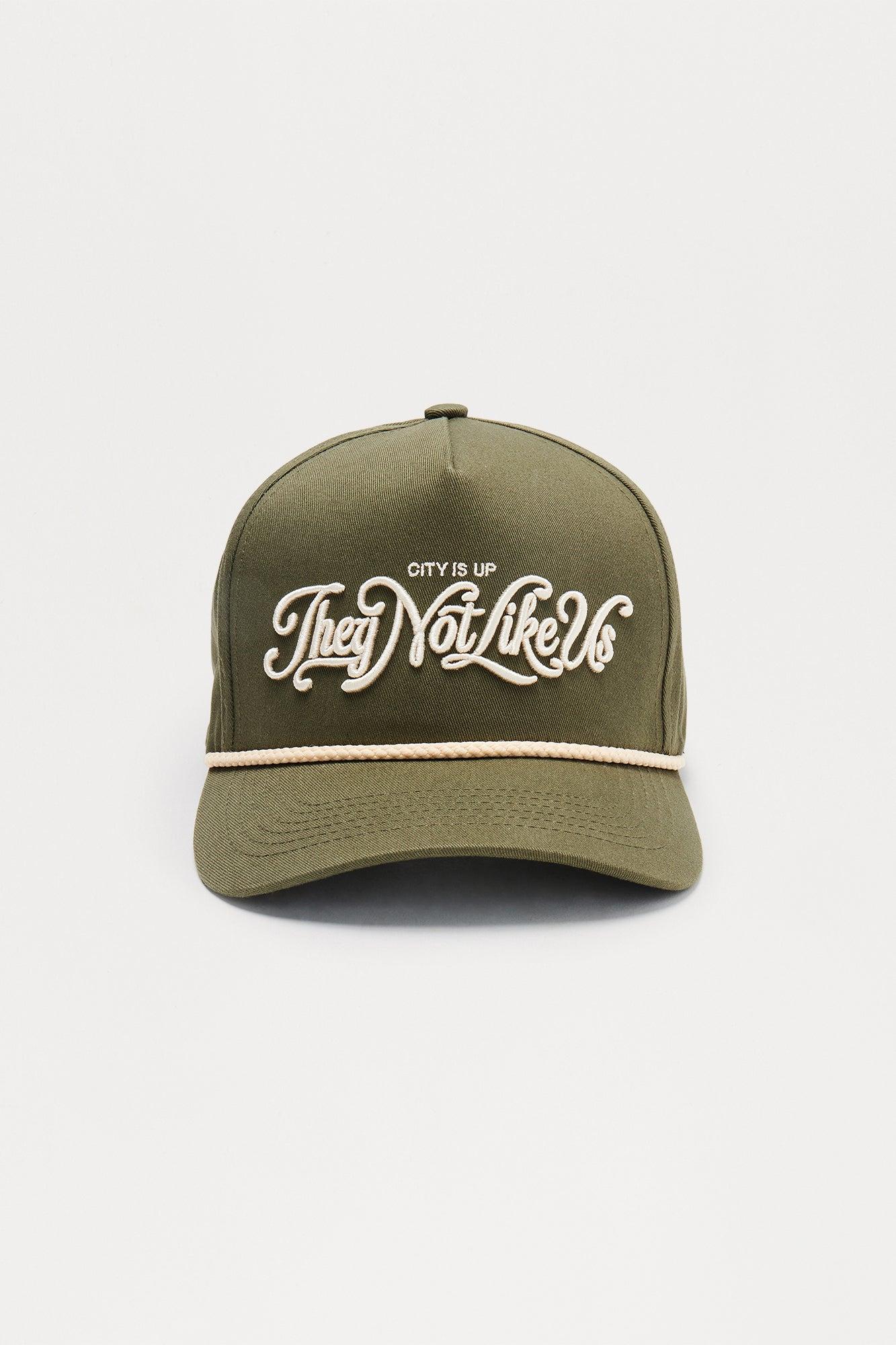 Not Like Us Structured Snapback Hat - Olive Product Image