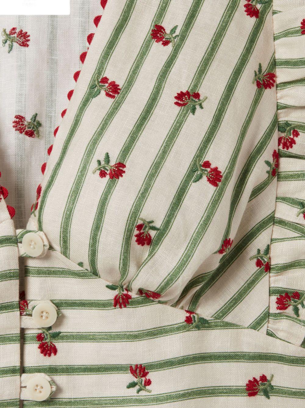 printed ruffle-trim top Product Image