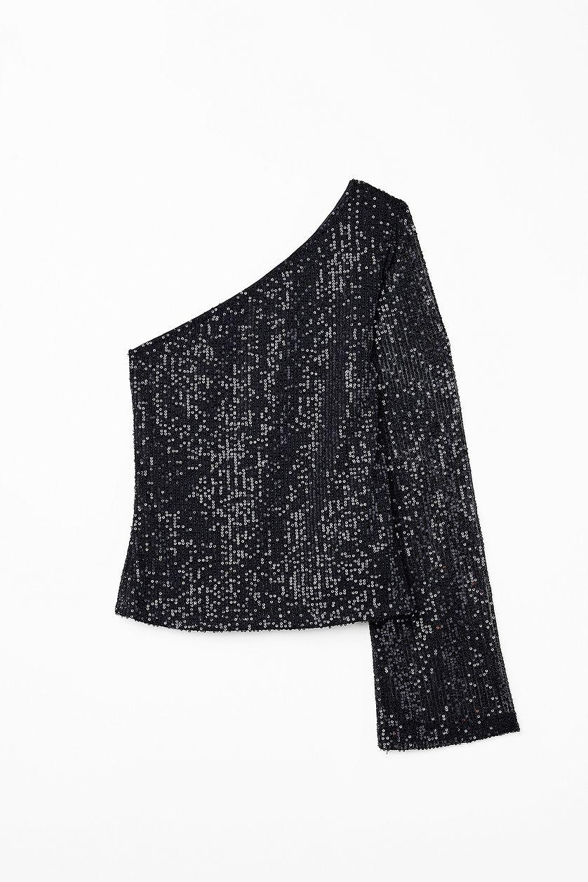 One Shoulder Sequin Top Product Image