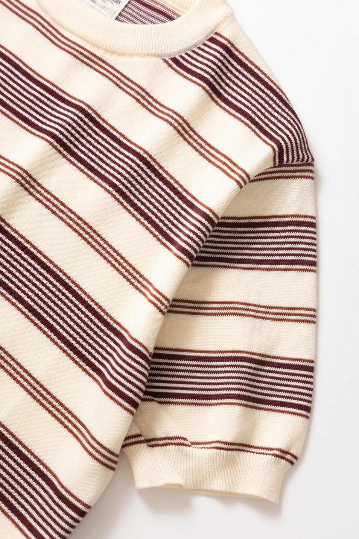 Okonkwo MFG - 50's Knitted Striped Shirt - Off White Product Image