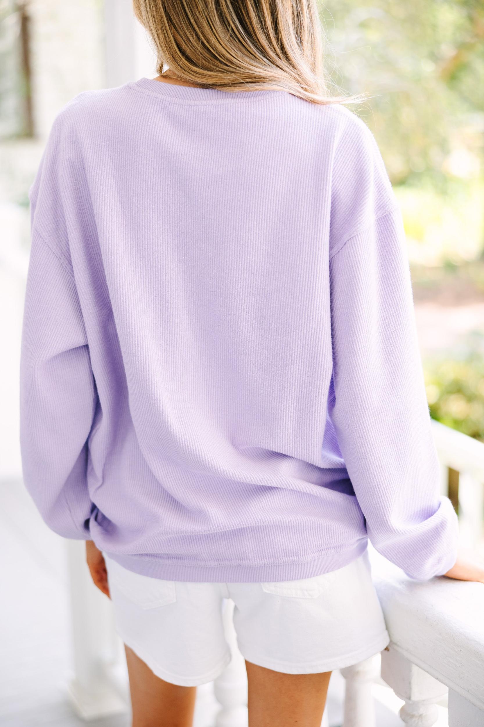 Get Together Lilac Purple Corded Sweatshirt Female Product Image