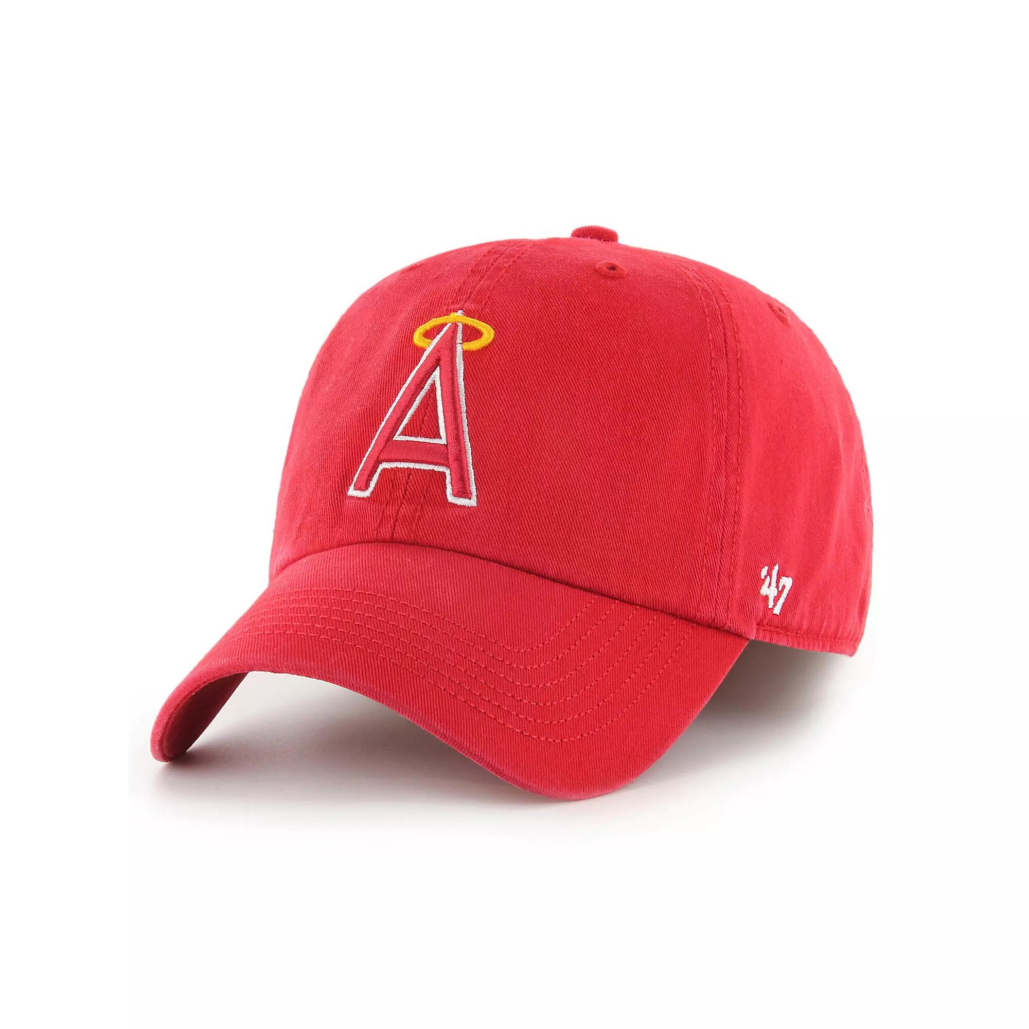 Men's '47 Red Los Angeles Angels Cooperstown Collection Franchise Fitted Hat,  Product Image