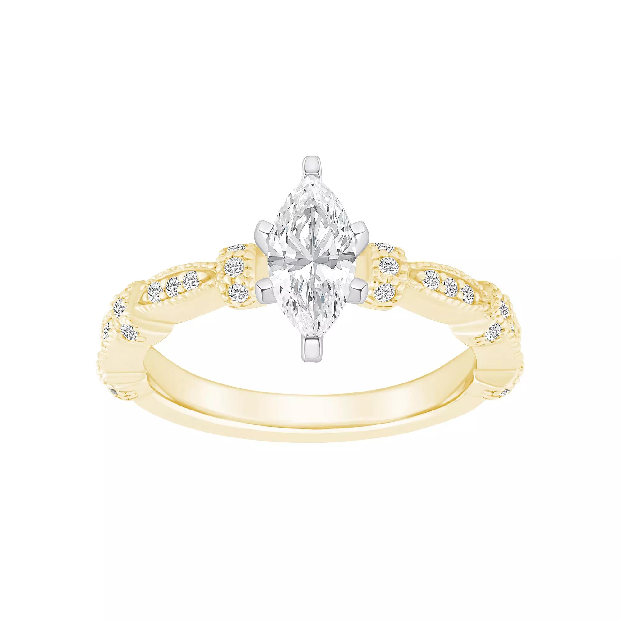 Alyson Layne 14k Gold 1/2 Carat T.W. Diamond Marquise Engagement Ring, Womens White Gold Product Image