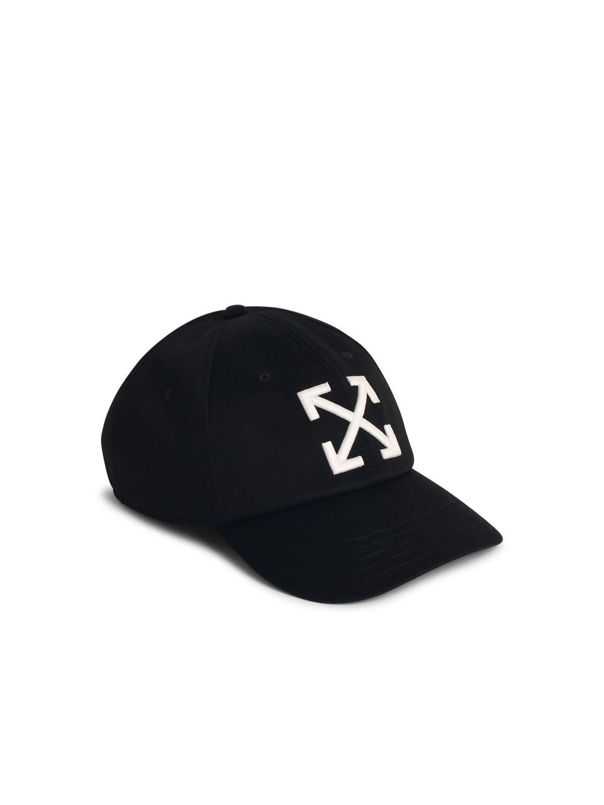 OFF-WHITE Arrow Brand-embroidered Cotton-twill Baseball Cap In Black White Product Image
