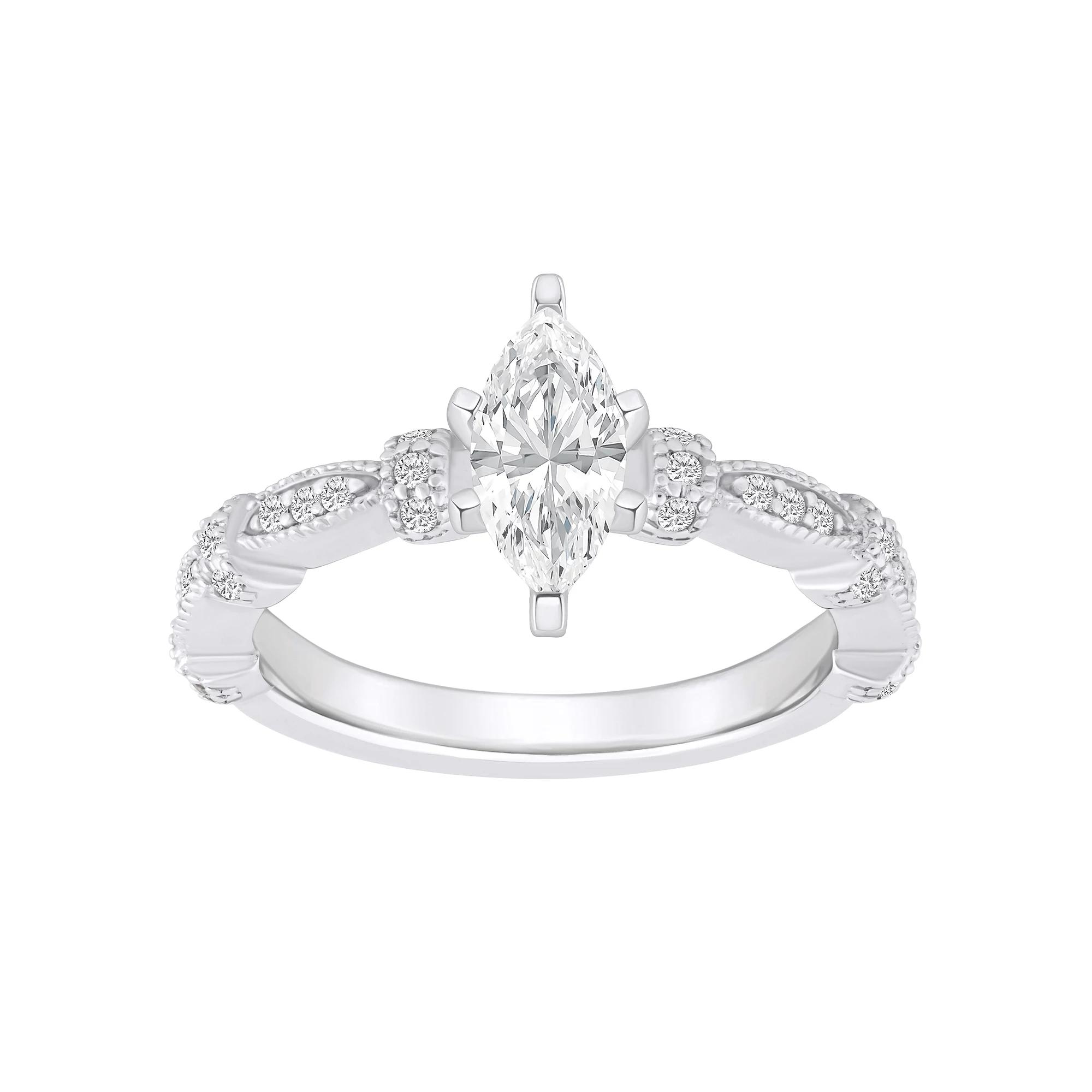 Alyson Layne 14k Gold 1/2 Carat T.W. Diamond Marquise Engagement Ring, Womens White Gold Product Image