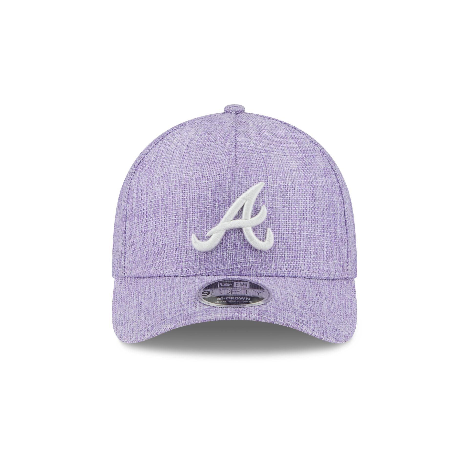 Atlanta Braves Cotton Weave Purple 9FORTY M-Crown A-Frame Snapback Hat Male Product Image