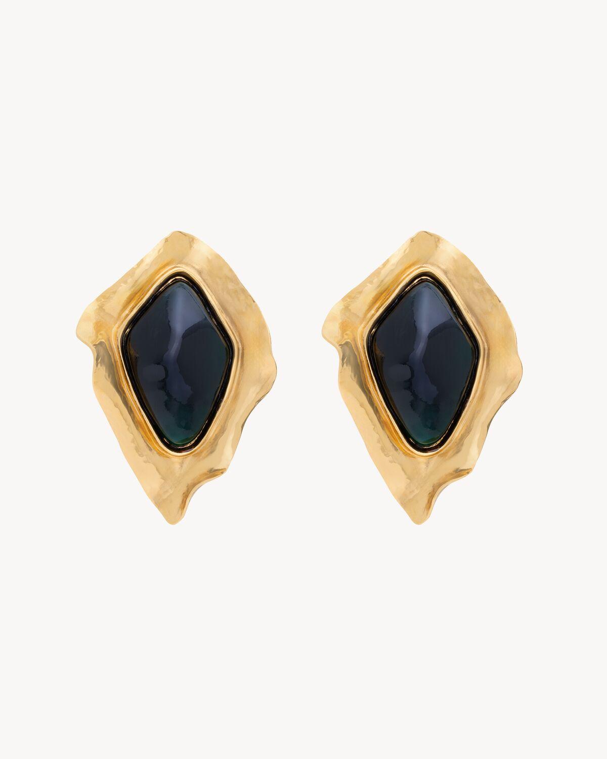 cabochon earrings in resin and metal Product Image