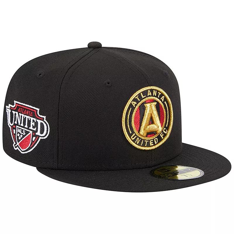 Men's New Era Black Atlanta United FC Patch 59FIFTY Fitted Hat, Size: 7 1/4, Atu Black Product Image