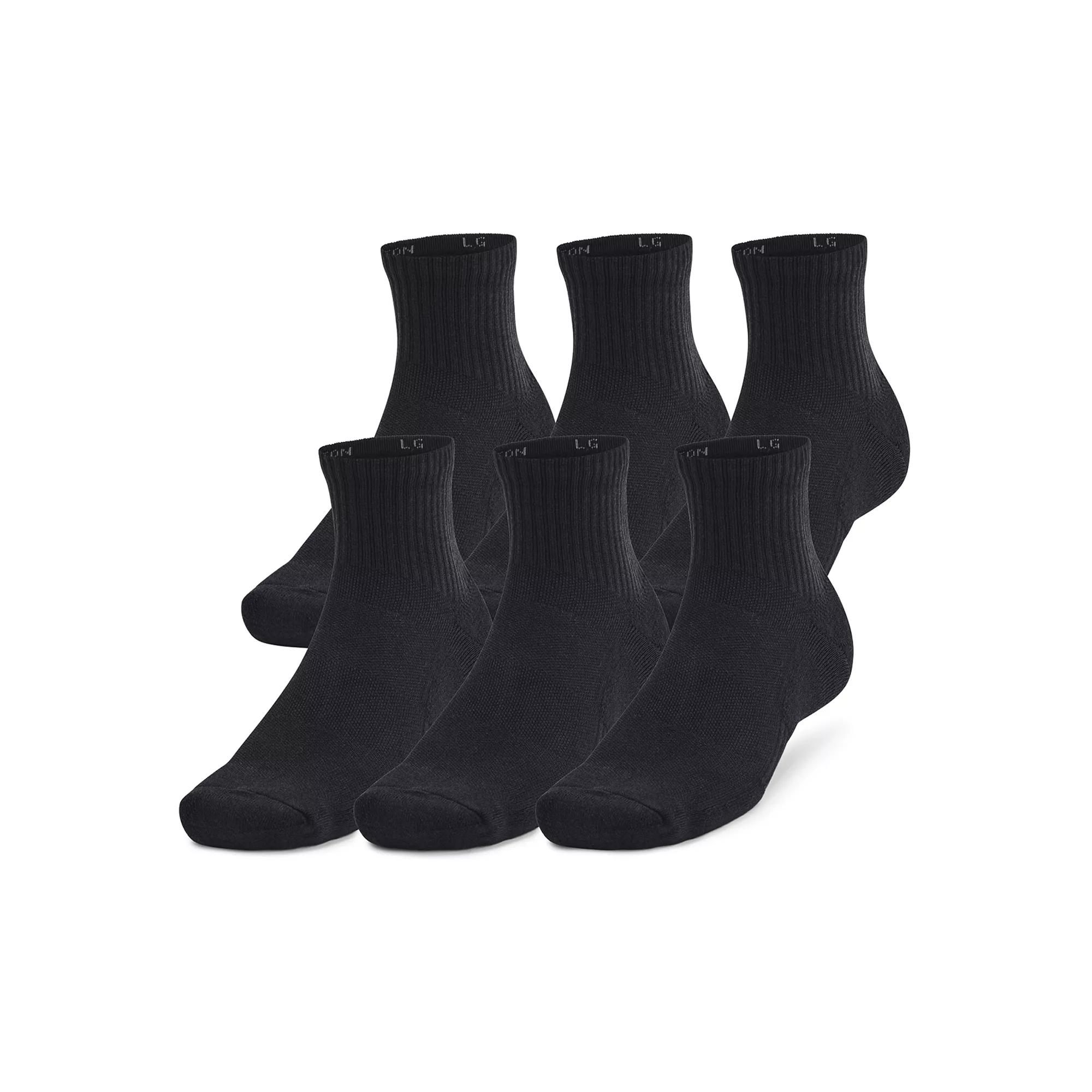 Under Armour 6-Pack Training Cotton Quarter Socks, Women's,  Product Image