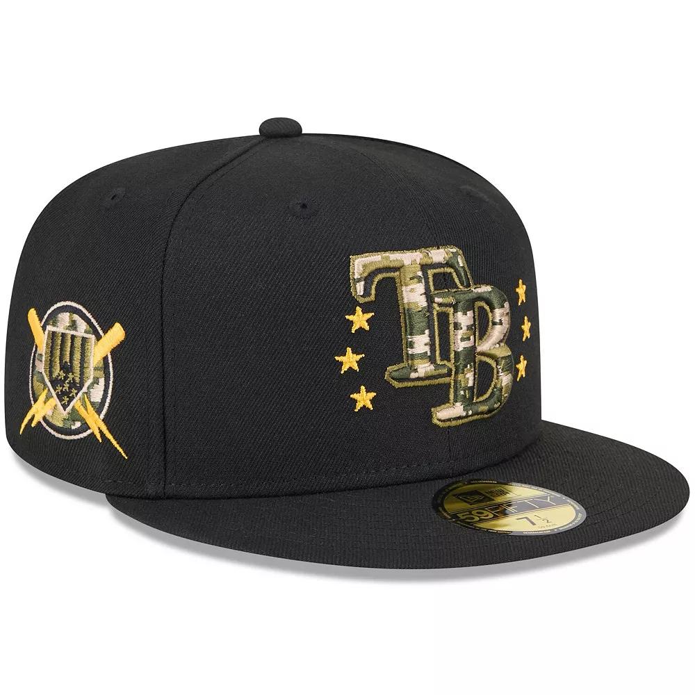 Men's New Era Black Tampa Bay Rays 2024 Armed Forces Day On-Field 59FIFTY Fitted Hat,  Product Image