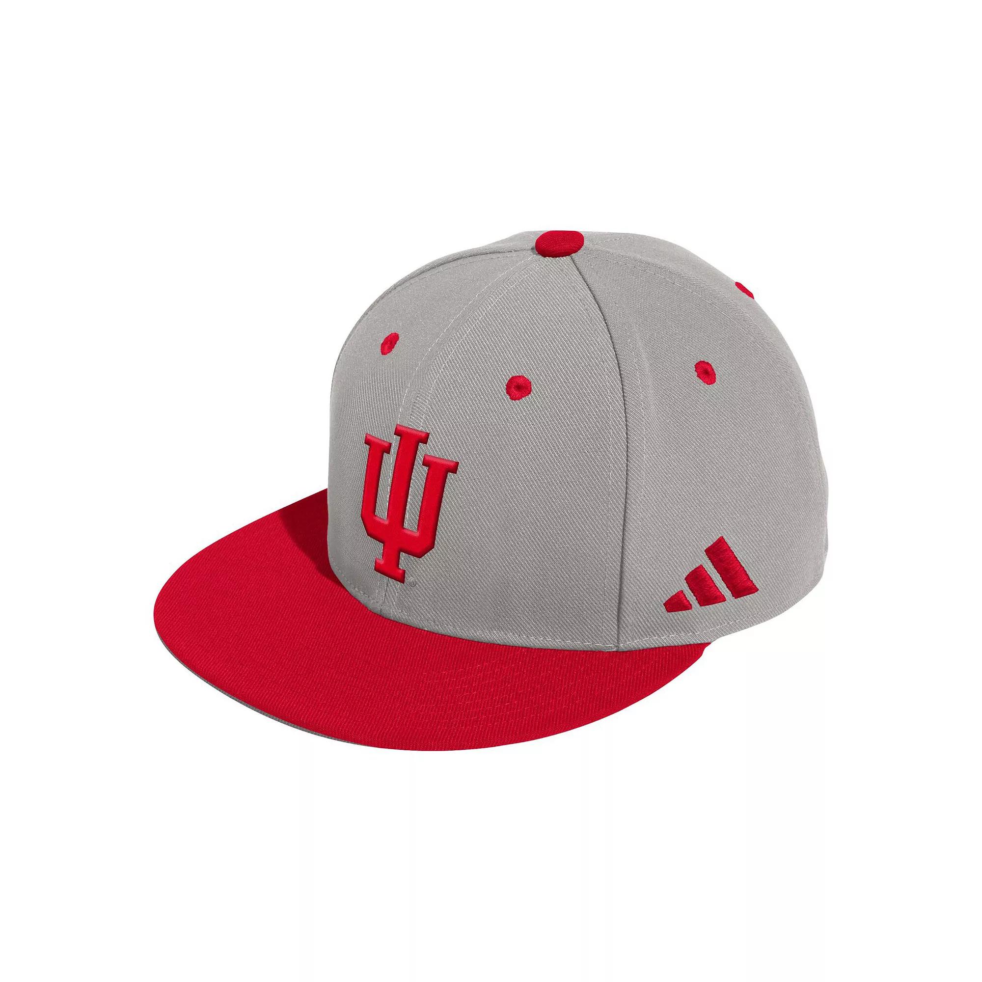 Men's adidas Gray Indiana Hoosiers On-Field Baseball Fitted Hat, Size: 7 1/2, Grey Product Image