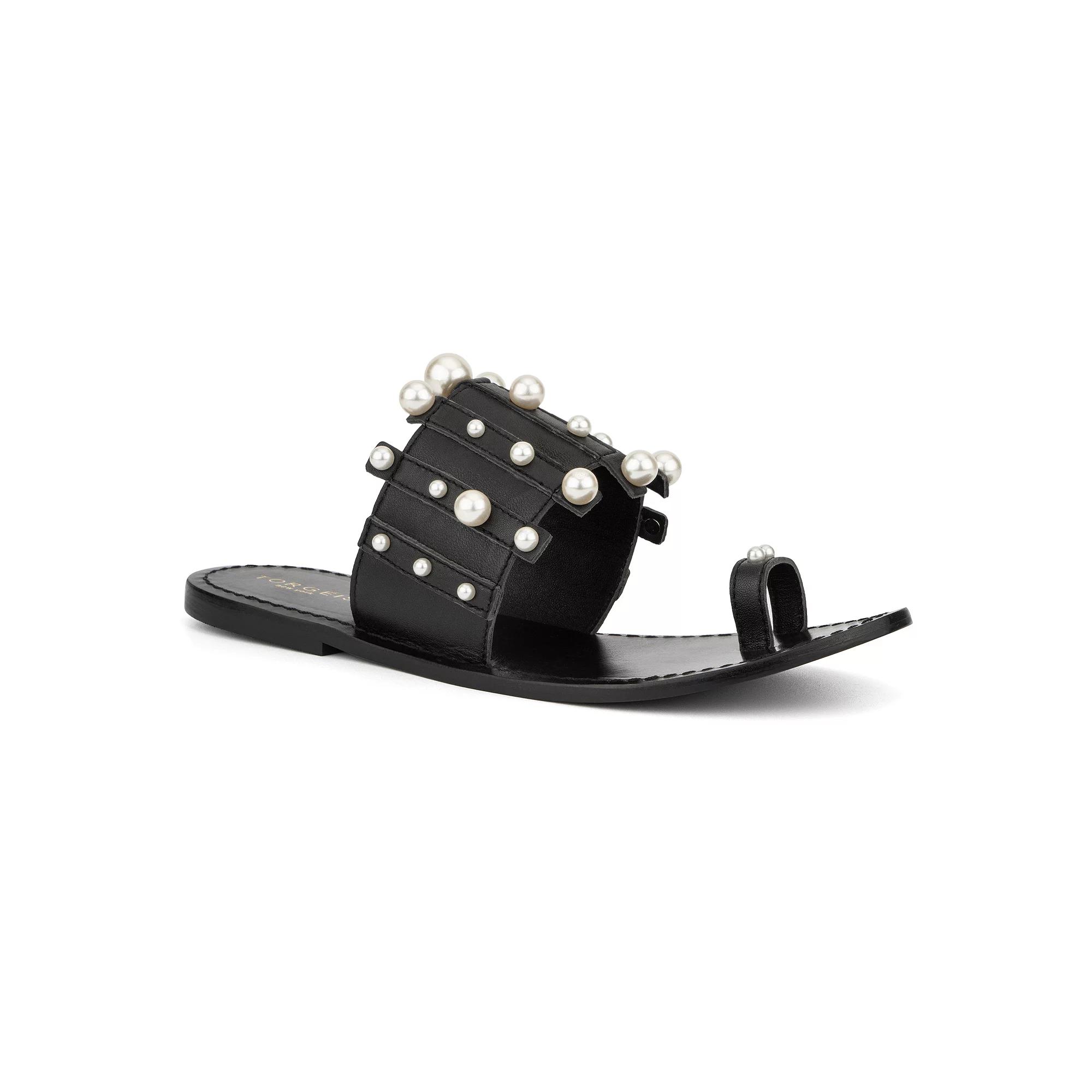 Torgeis Aloria Womens Leather Slide Sandals Product Image