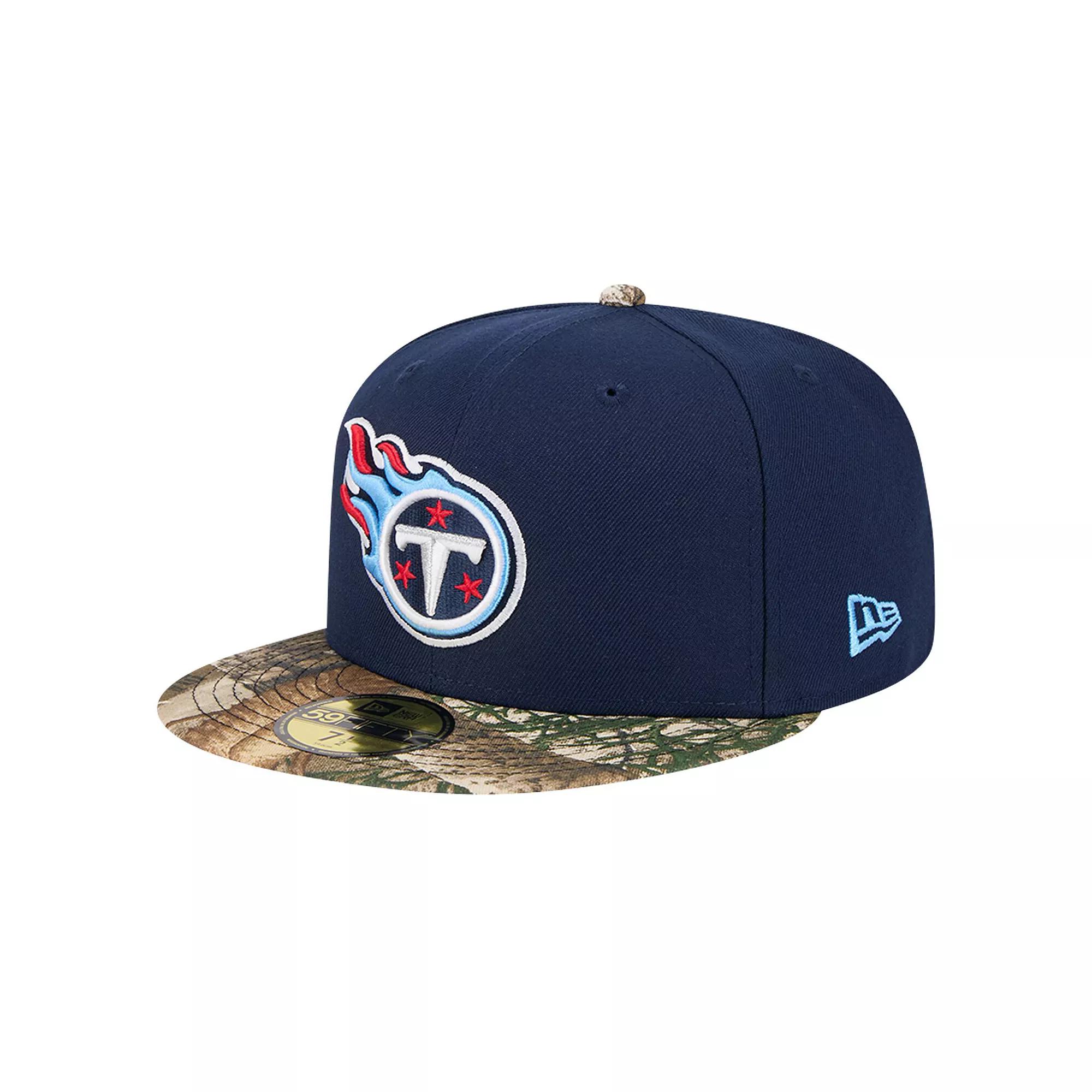 Men's New Era Navy Tennessee Titans Active Two-Tone Camo 59FIFTY Fitted Hat,  Product Image