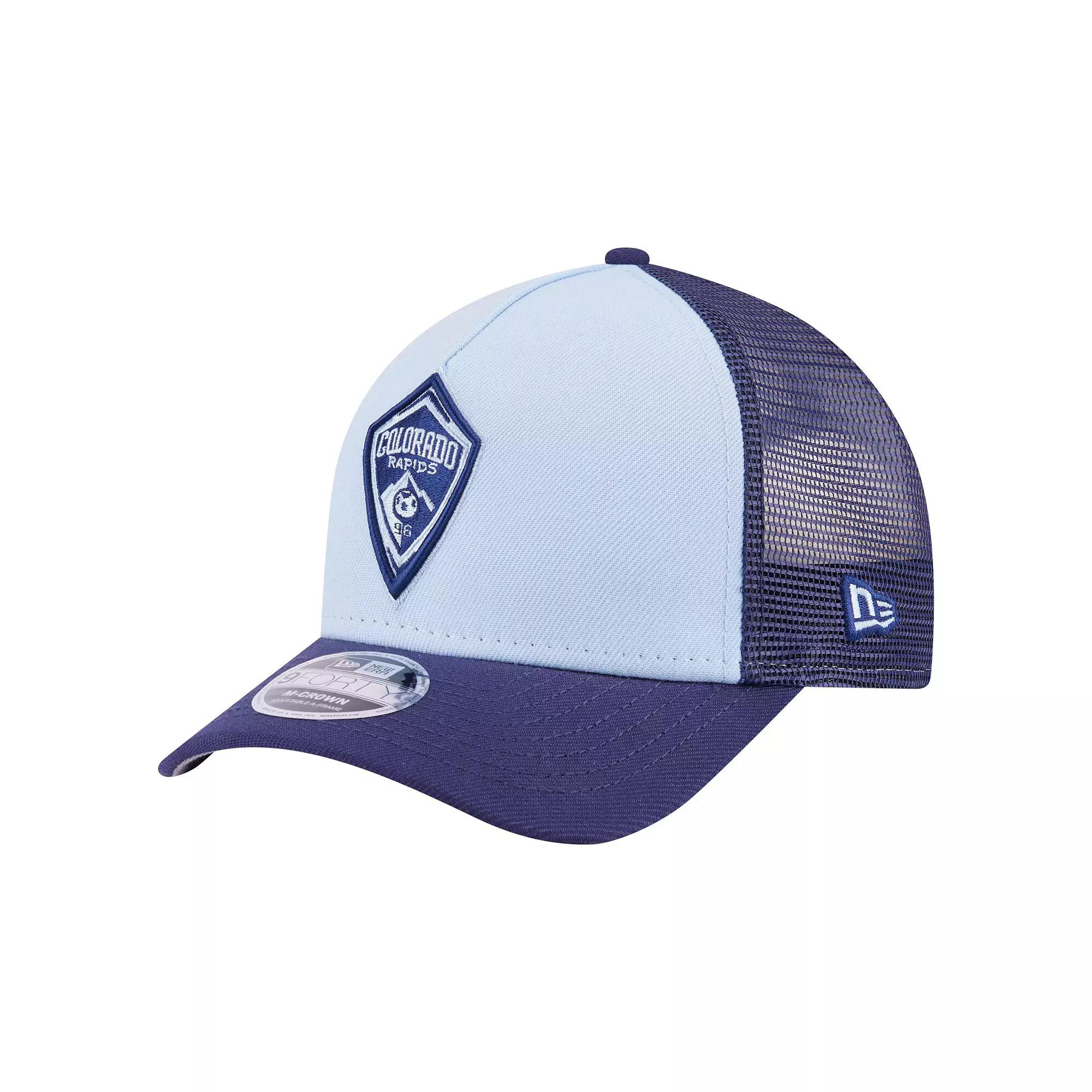 Mens New Era Light Blue Colorado Rapids Color Pack 9FORTY A-Frame Adjustable Trucker Hat Product Image